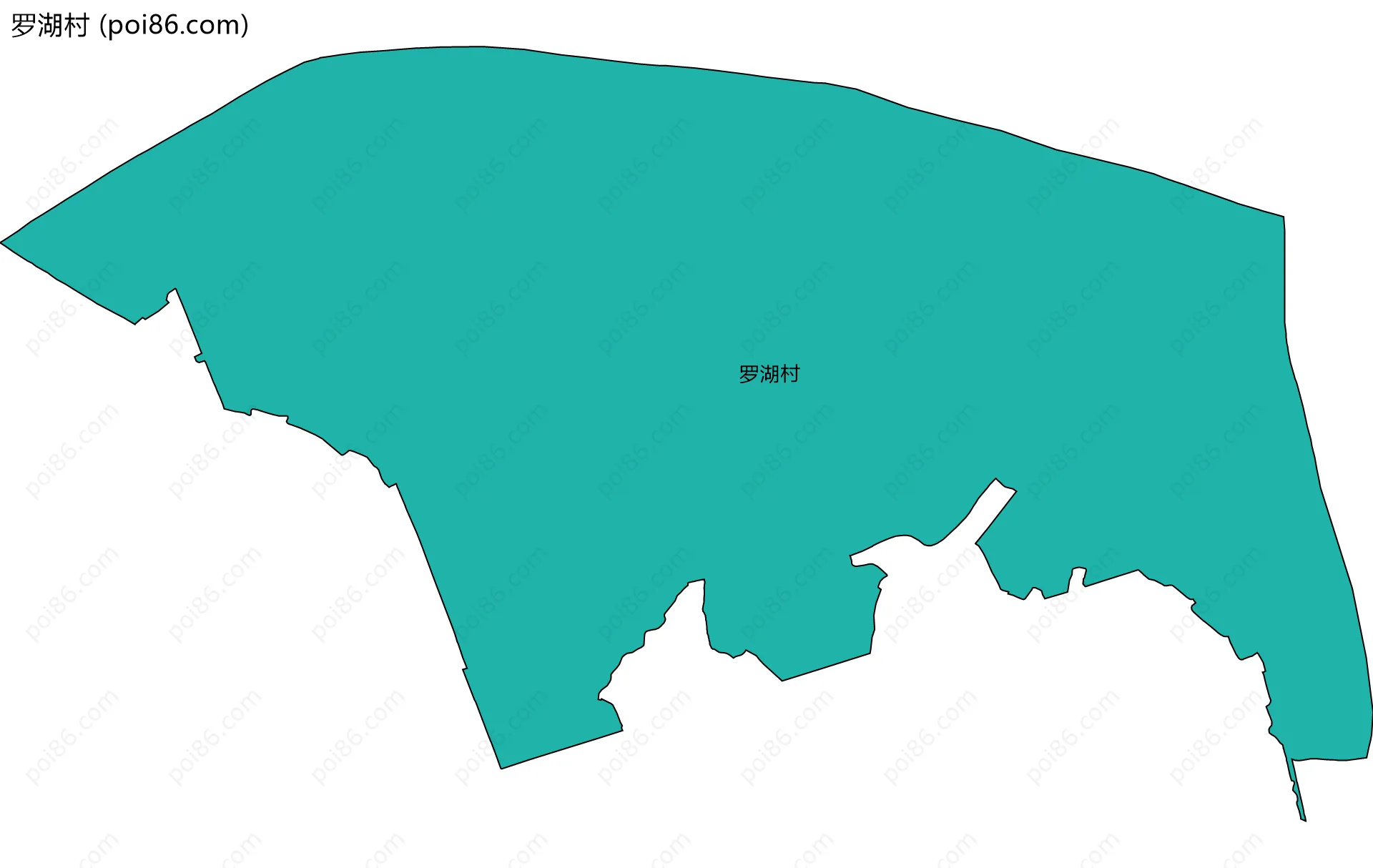 罗湖村边界地图