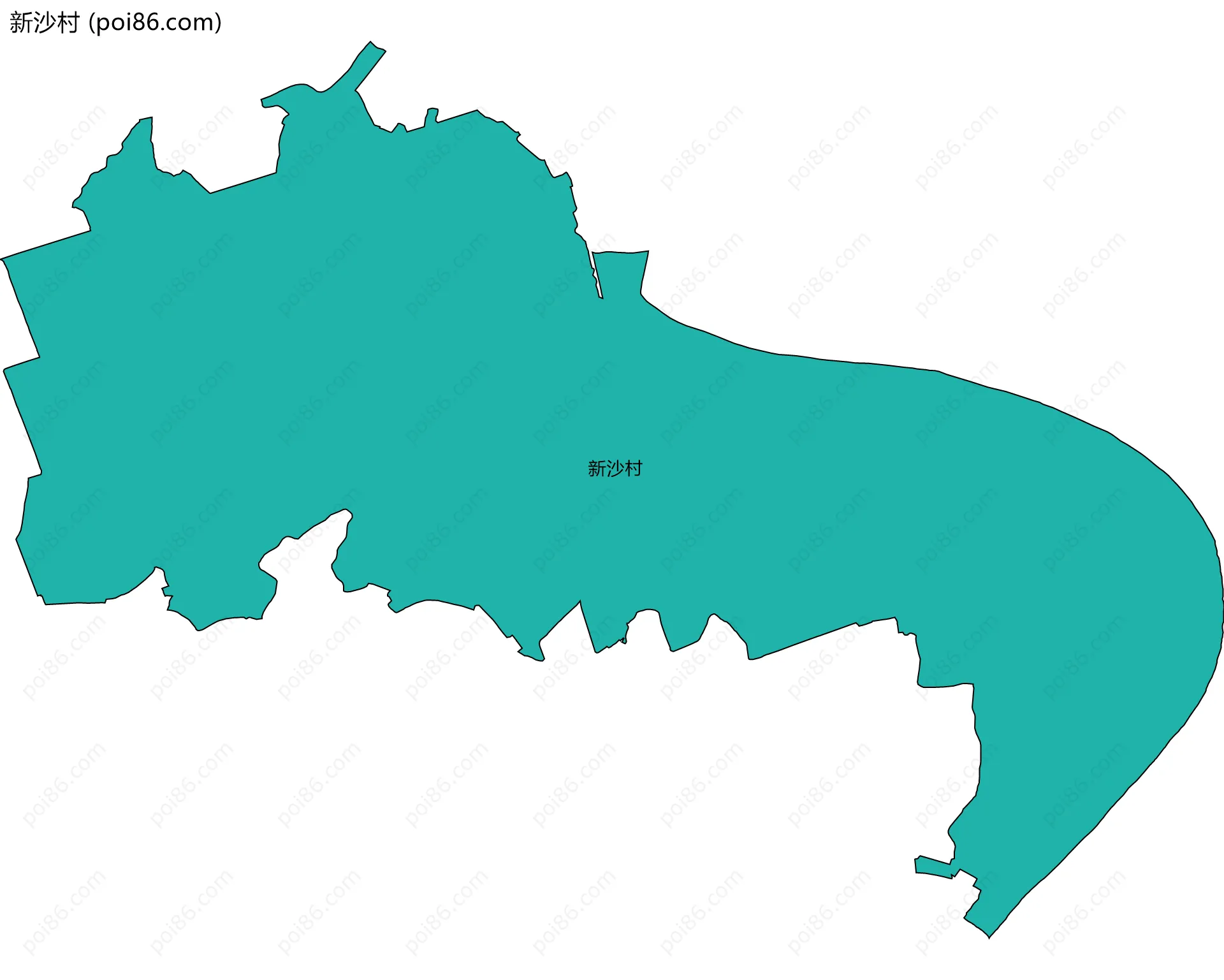 新沙村边界地图