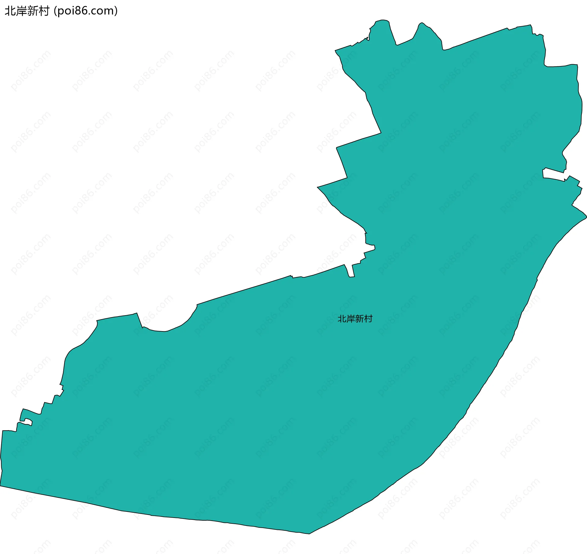 北岸新村边界地图