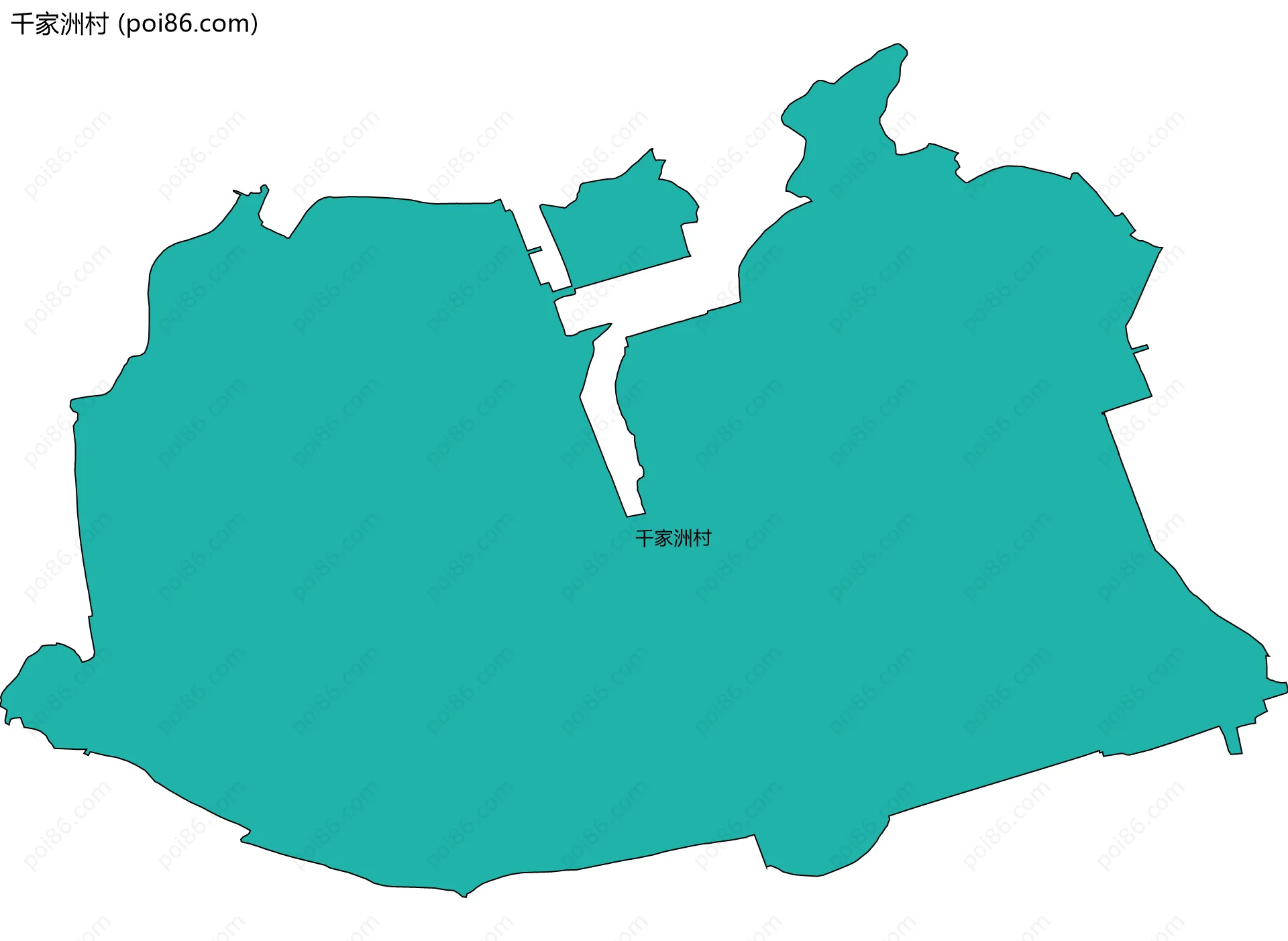 千家洲村边界地图