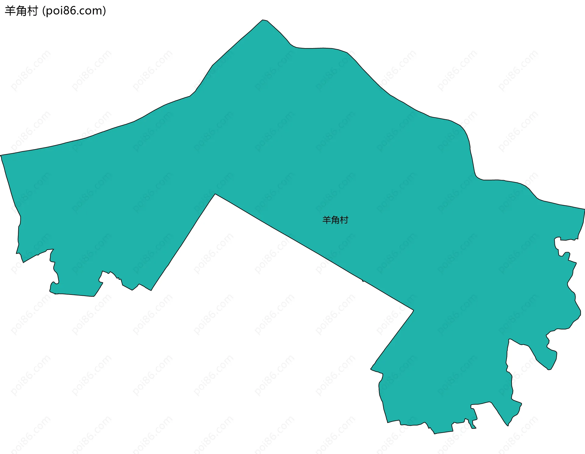 羊角村边界地图