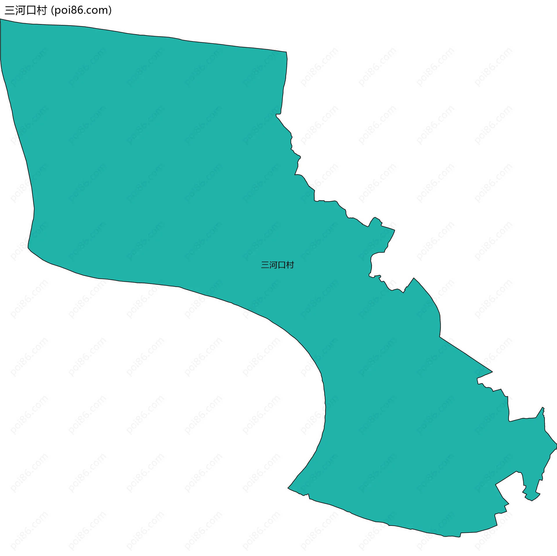 三河口村边界地图