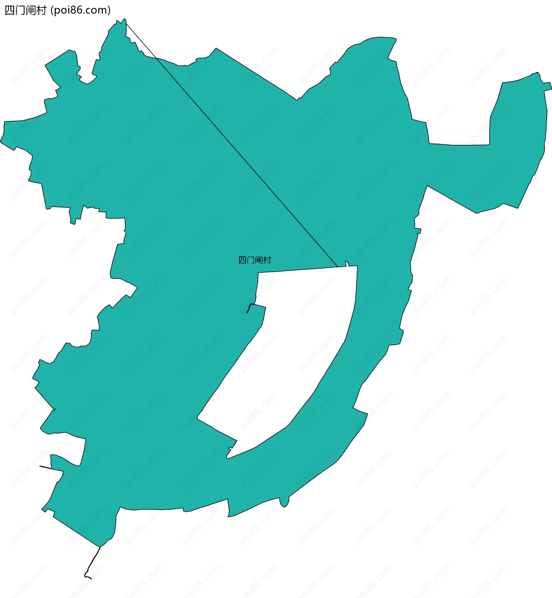 四门闸村边界地图