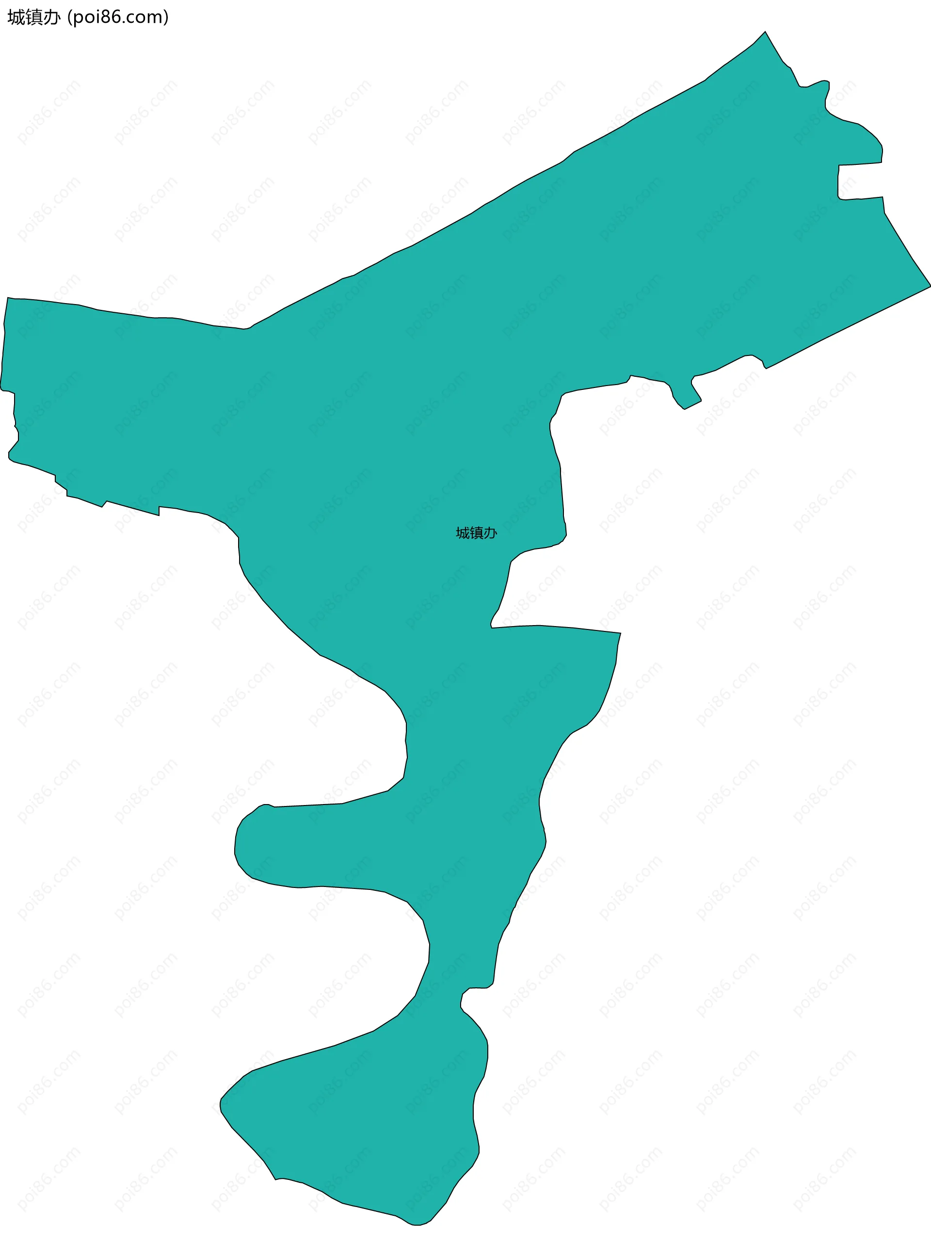 城镇办边界地图