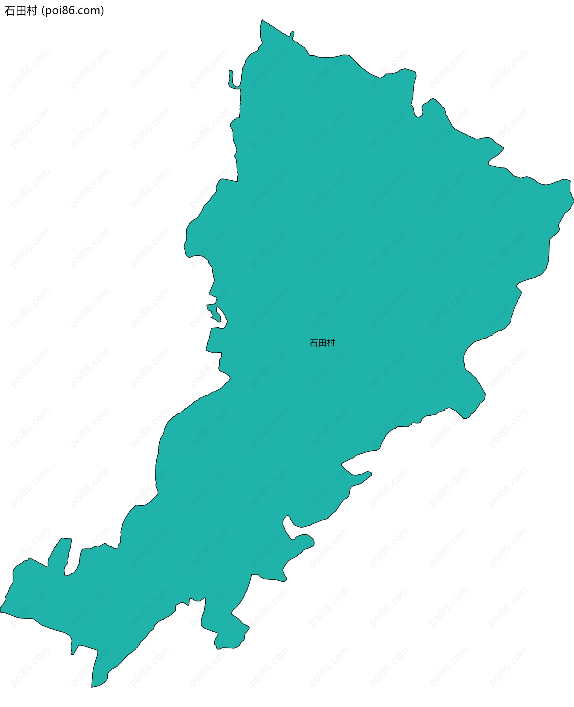 石田村边界地图