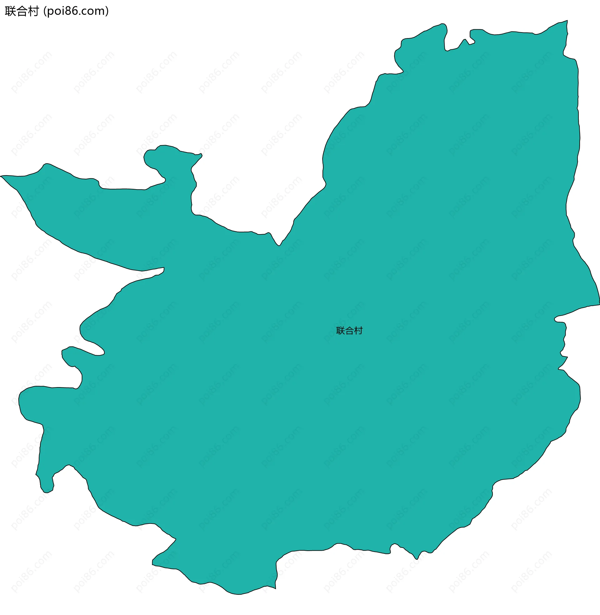 联合村边界地图