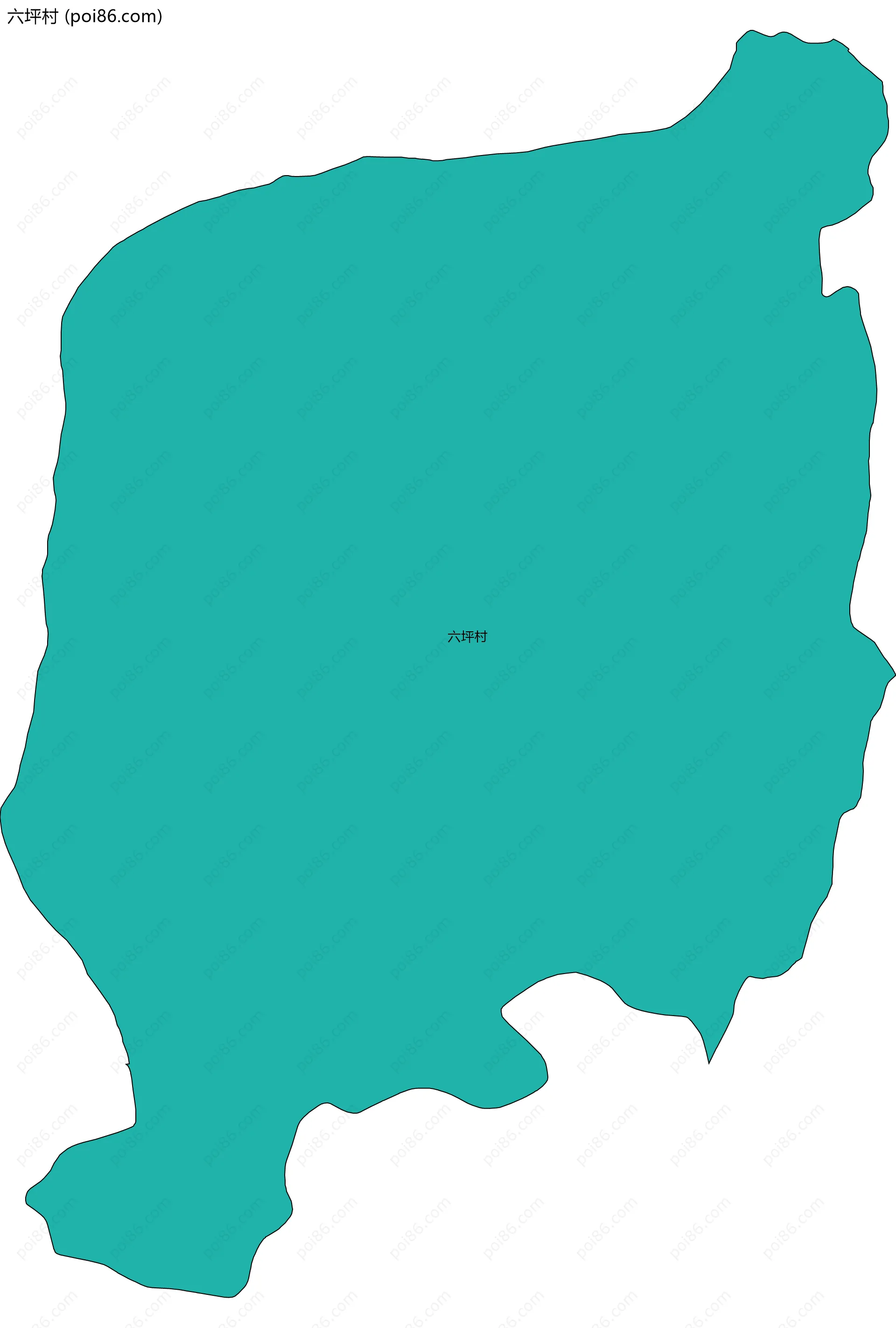 六坪村边界地图