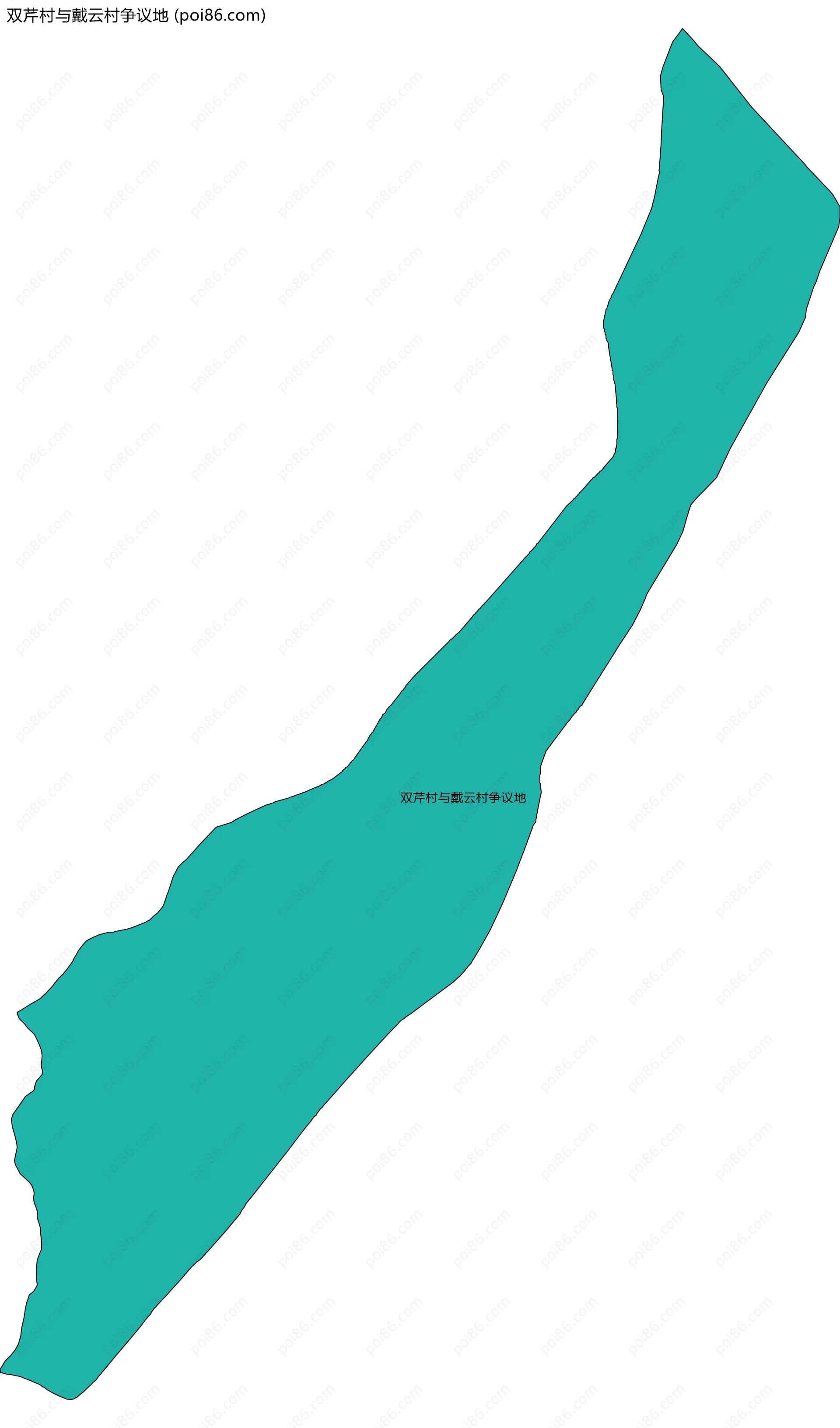 双芹村与戴云村争议地边界地图