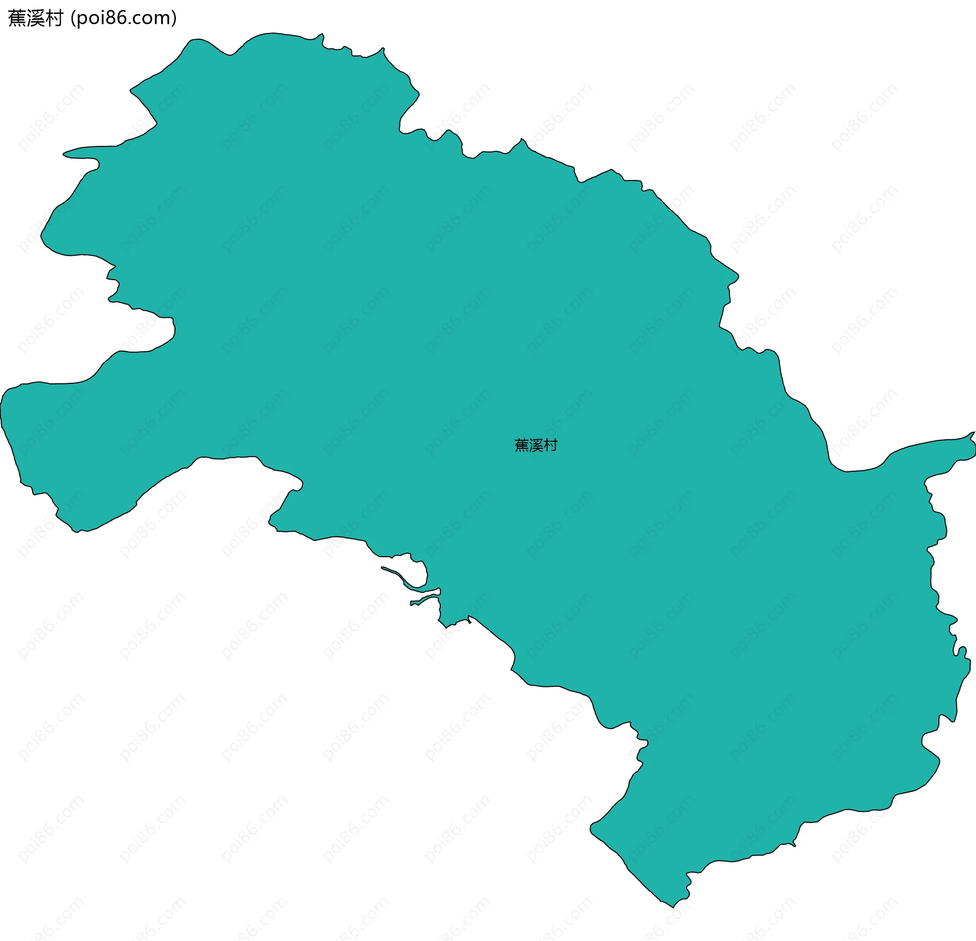 蕉溪村边界地图