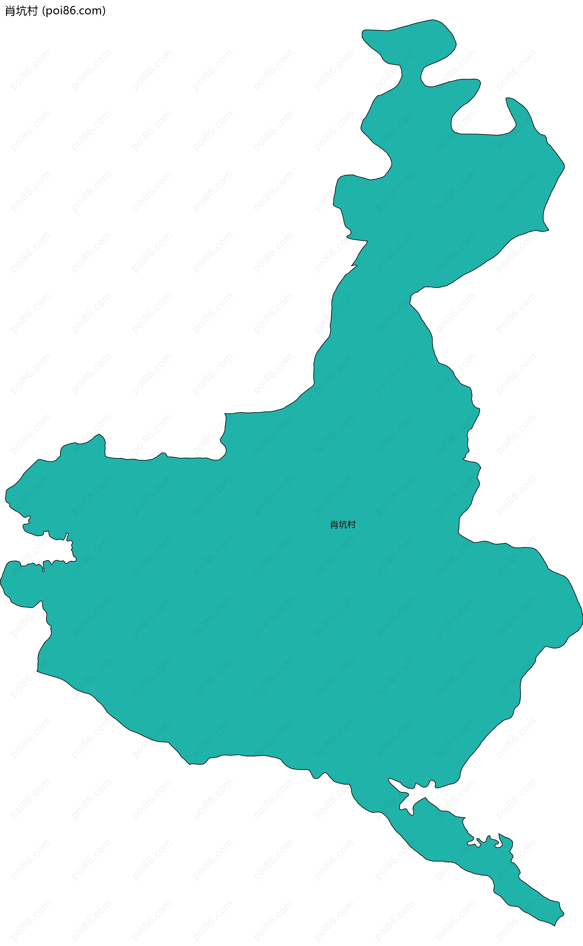 肖坑村边界地图