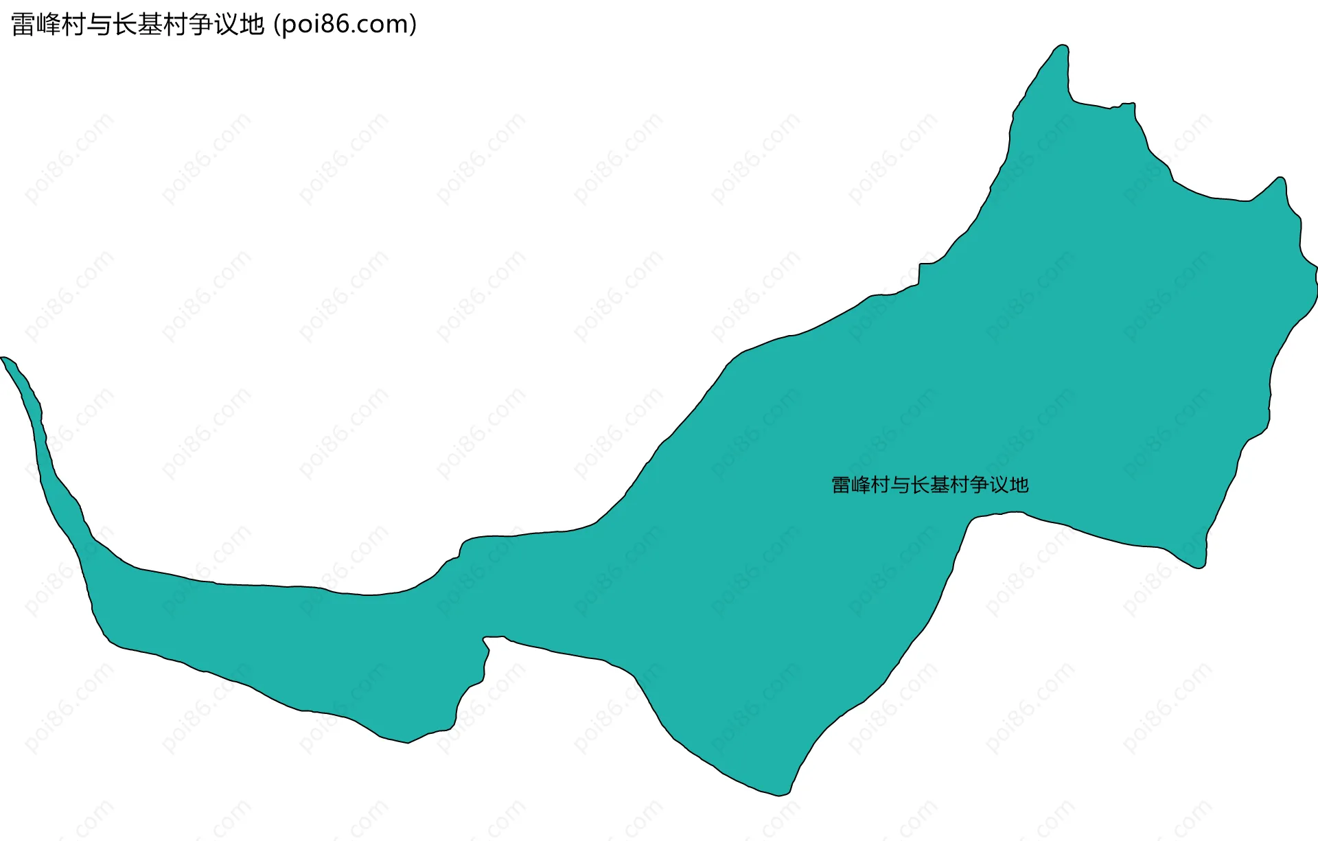 雷峰村与长基村争议地边界地图