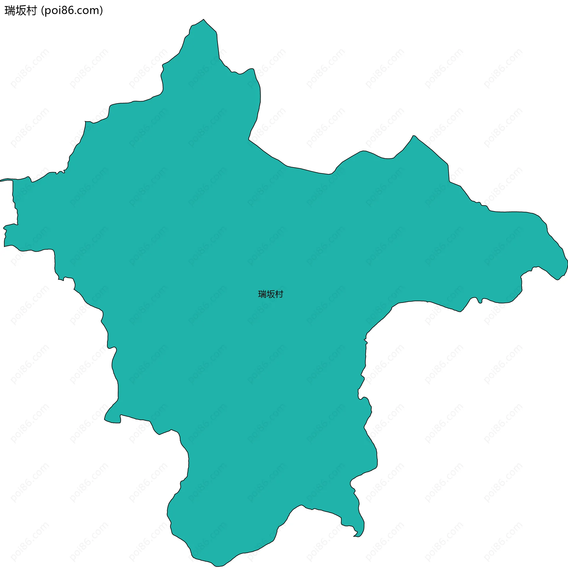 瑞坂村边界地图