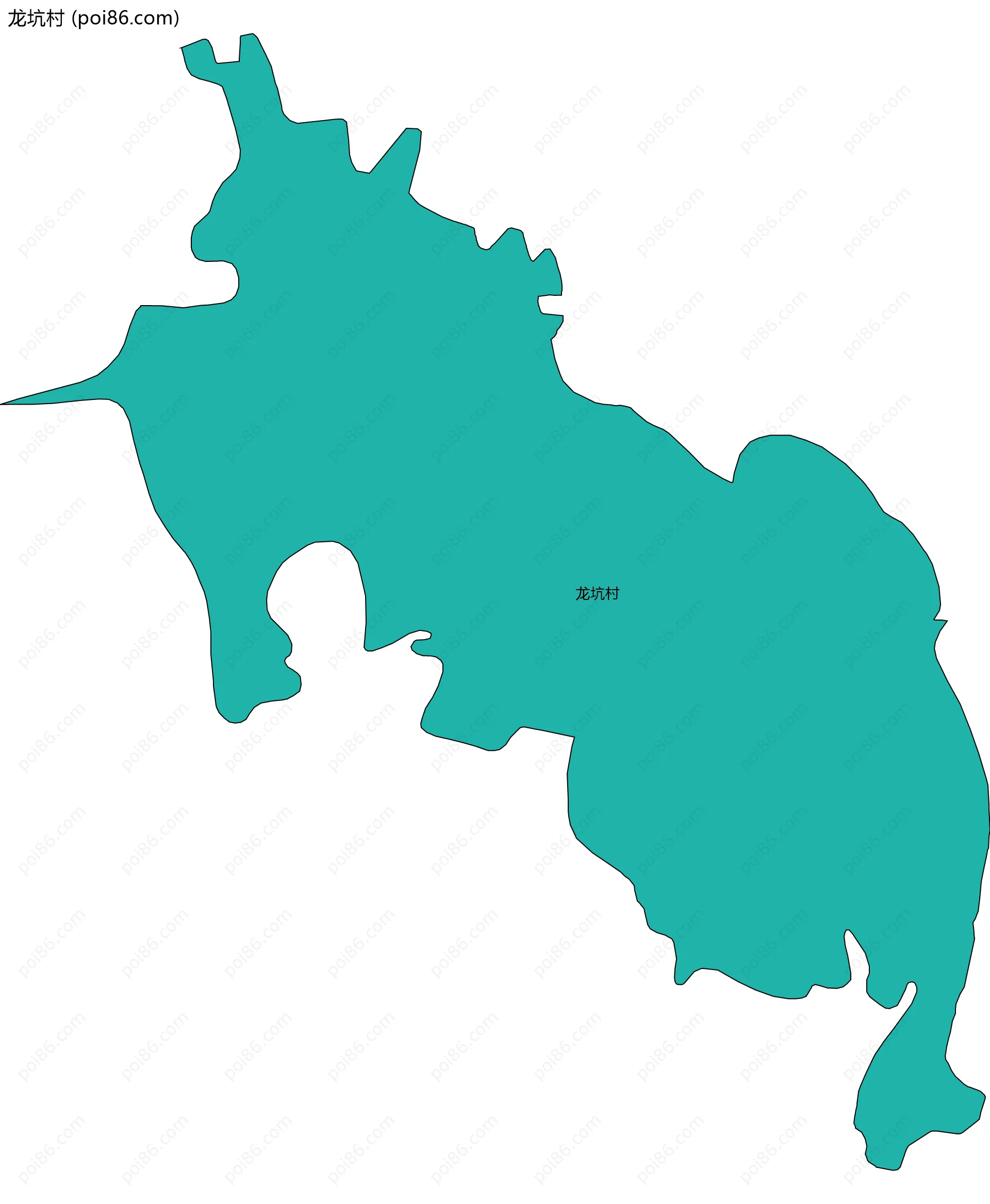 龙坑村边界地图