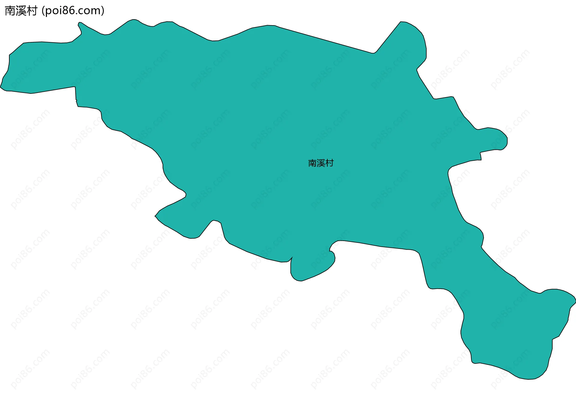 南溪村边界地图