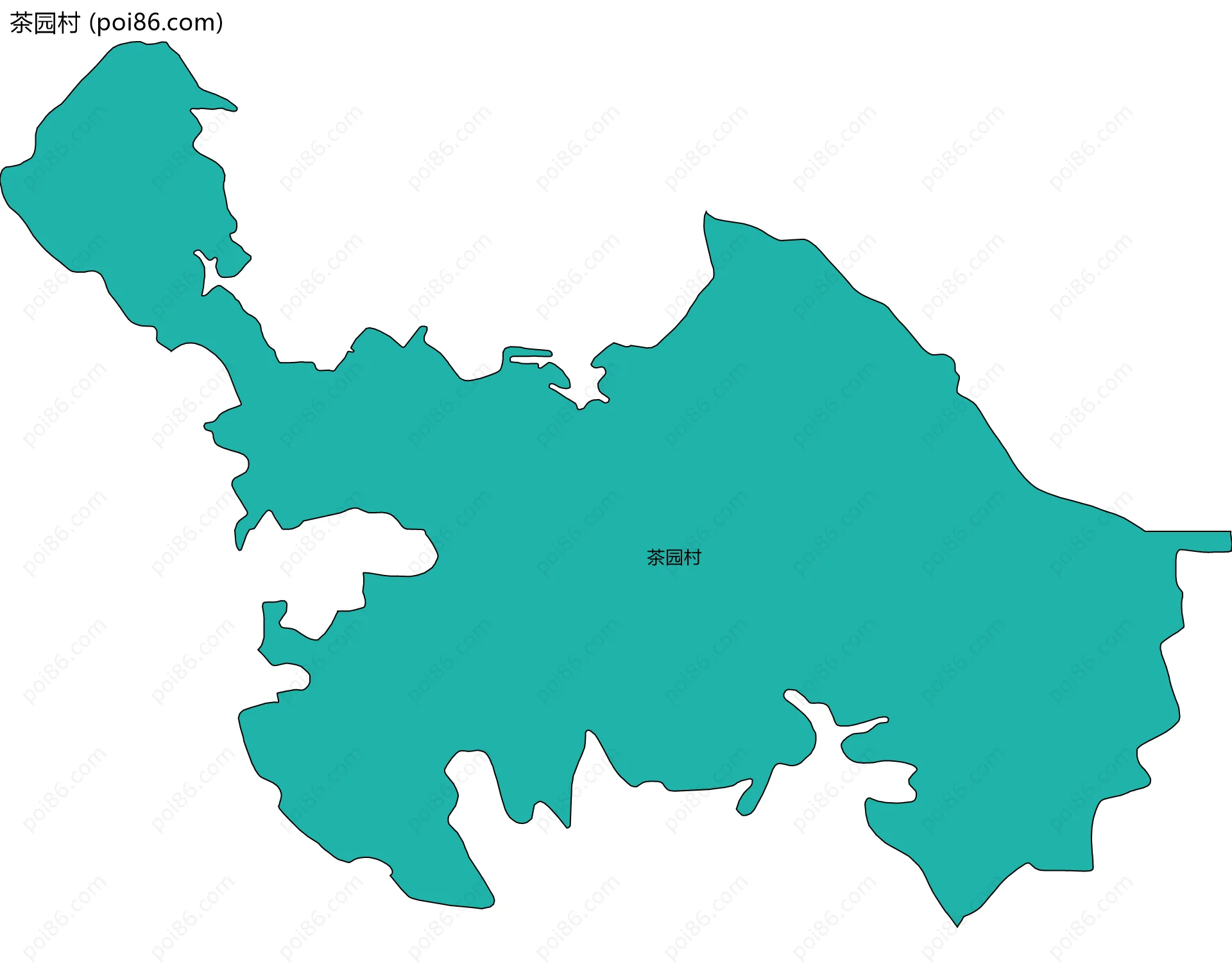 茶园村边界地图