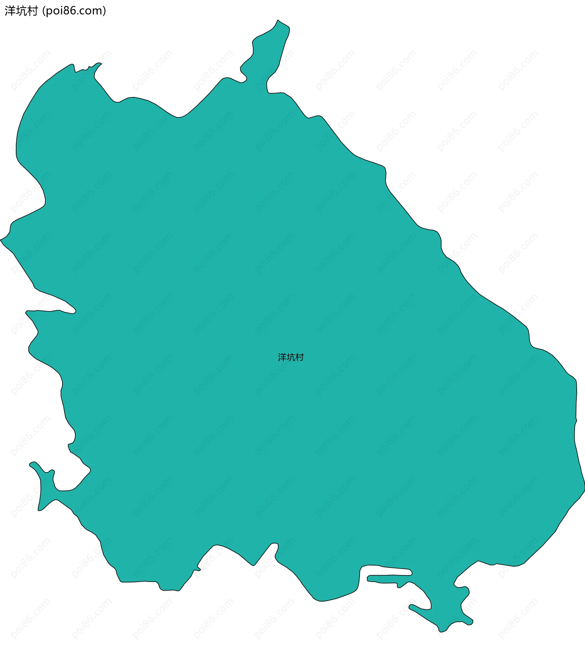 洋坑村边界地图