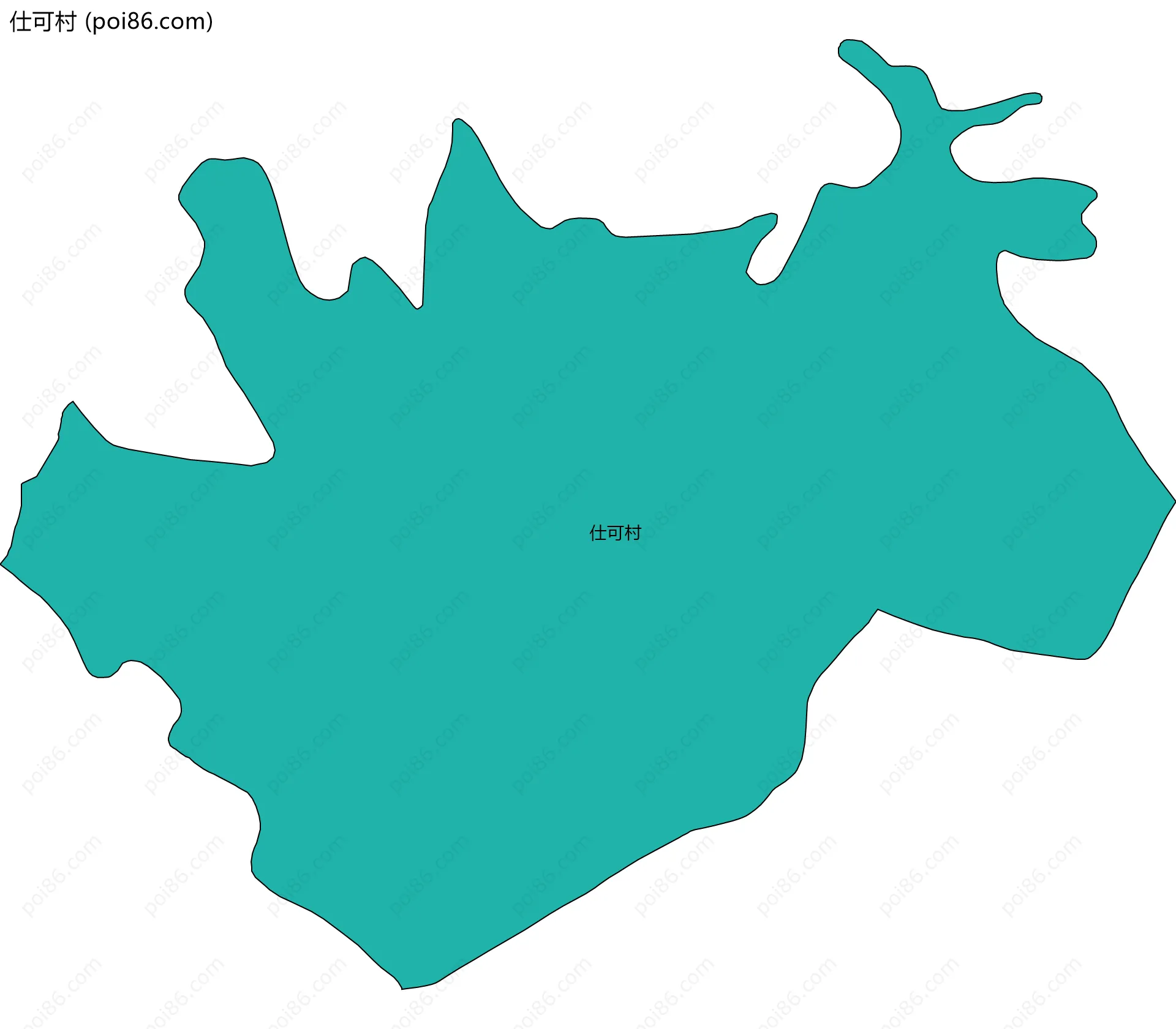 仕可村边界地图