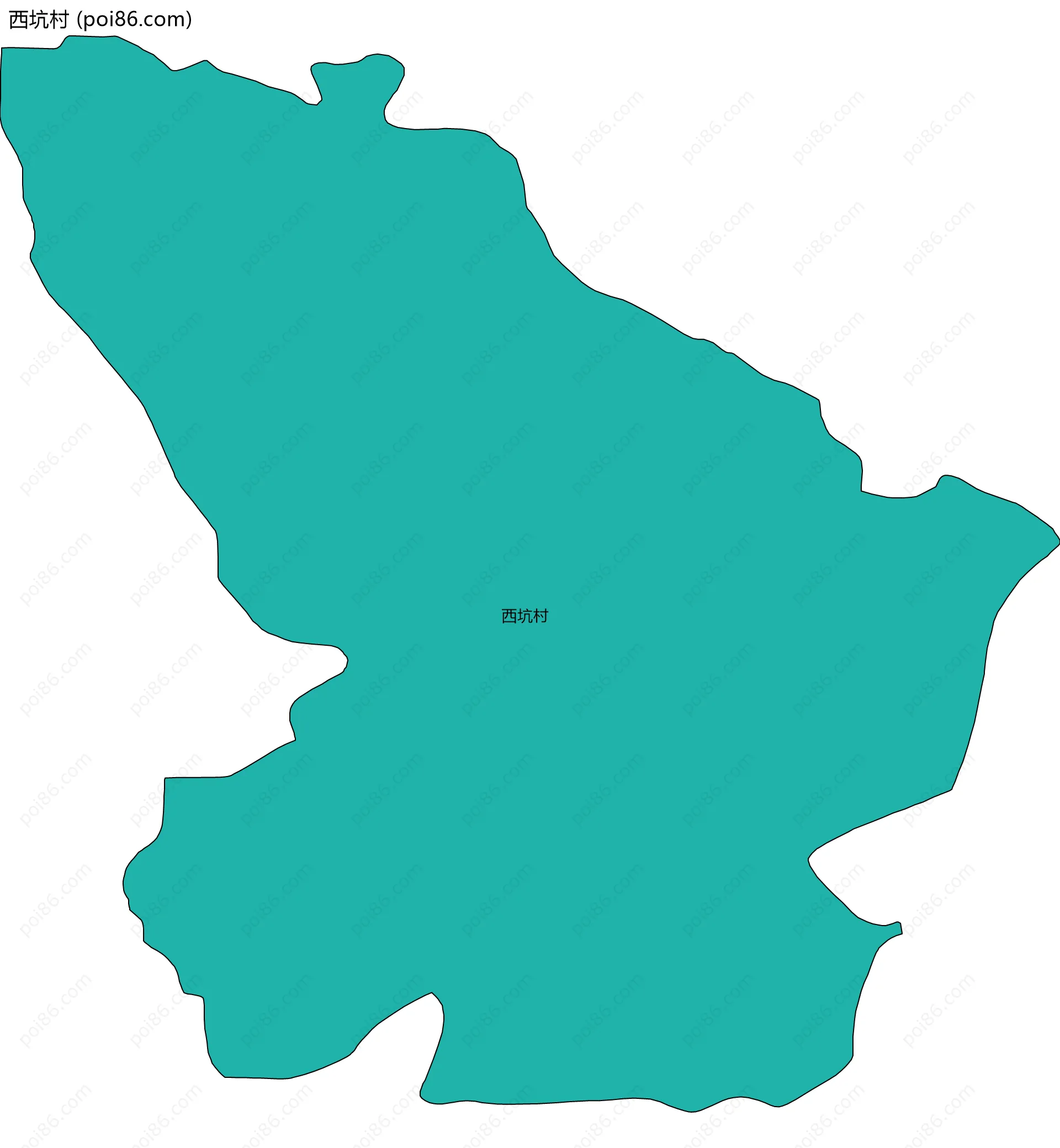 西坑村边界地图