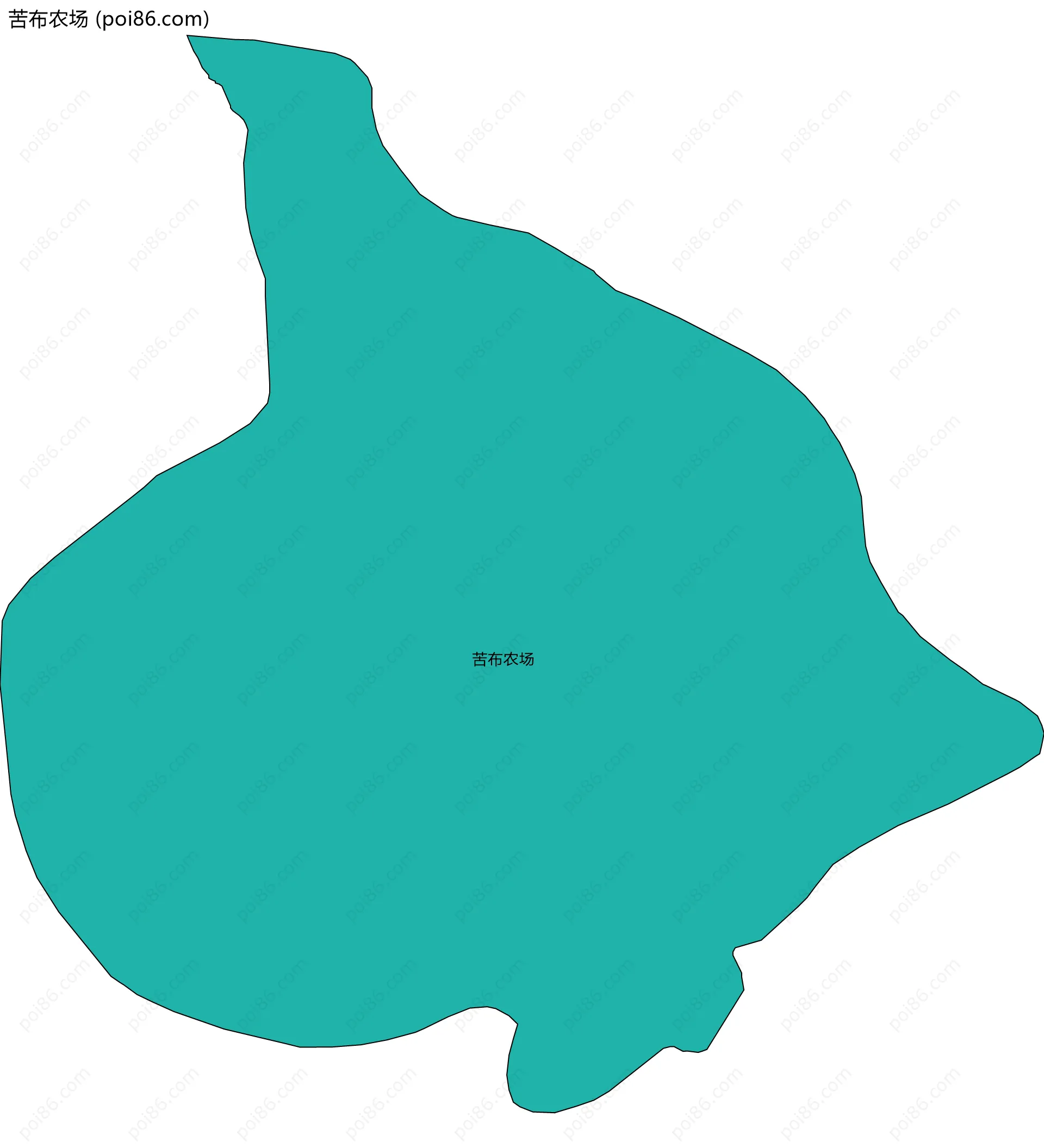 苦布农场边界地图