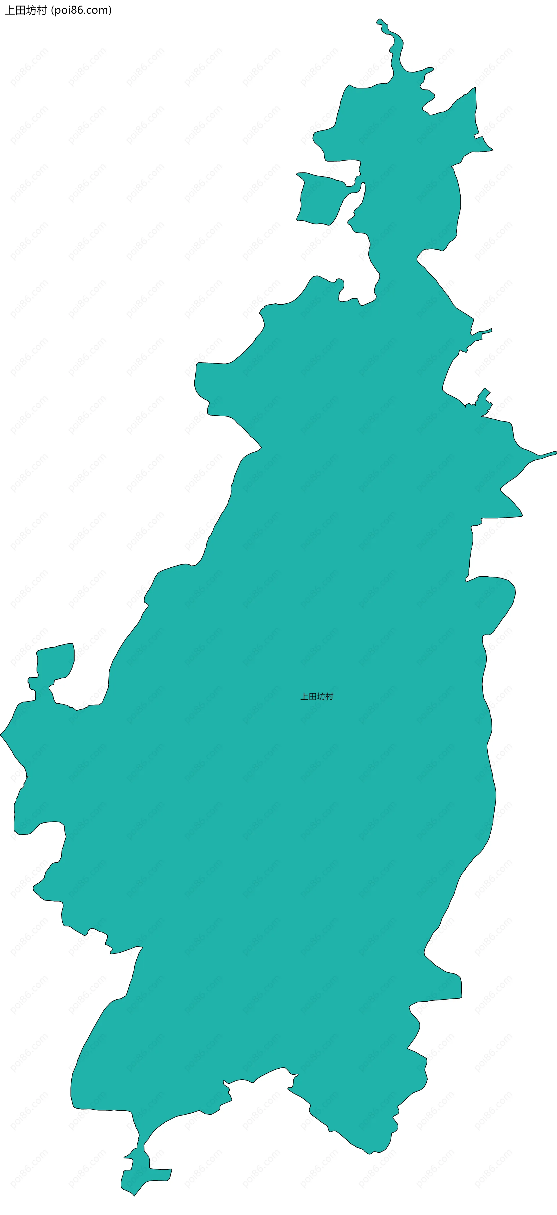 上田坊村边界地图