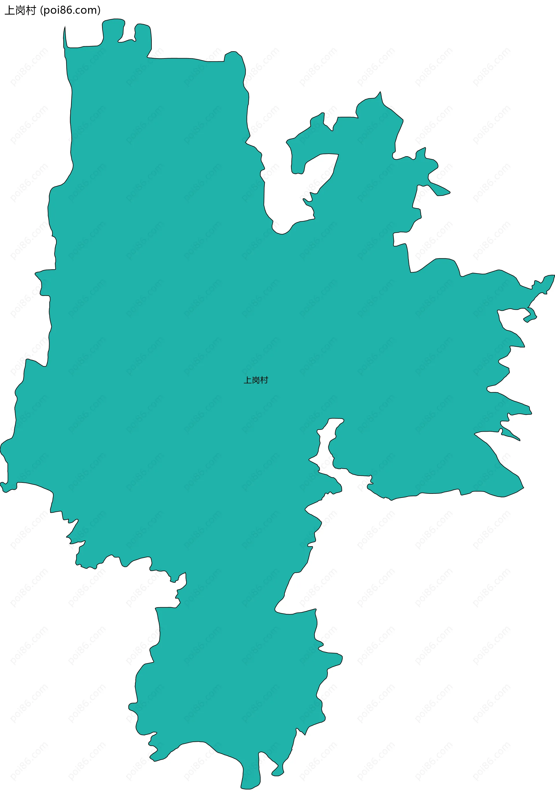 上岗村边界地图