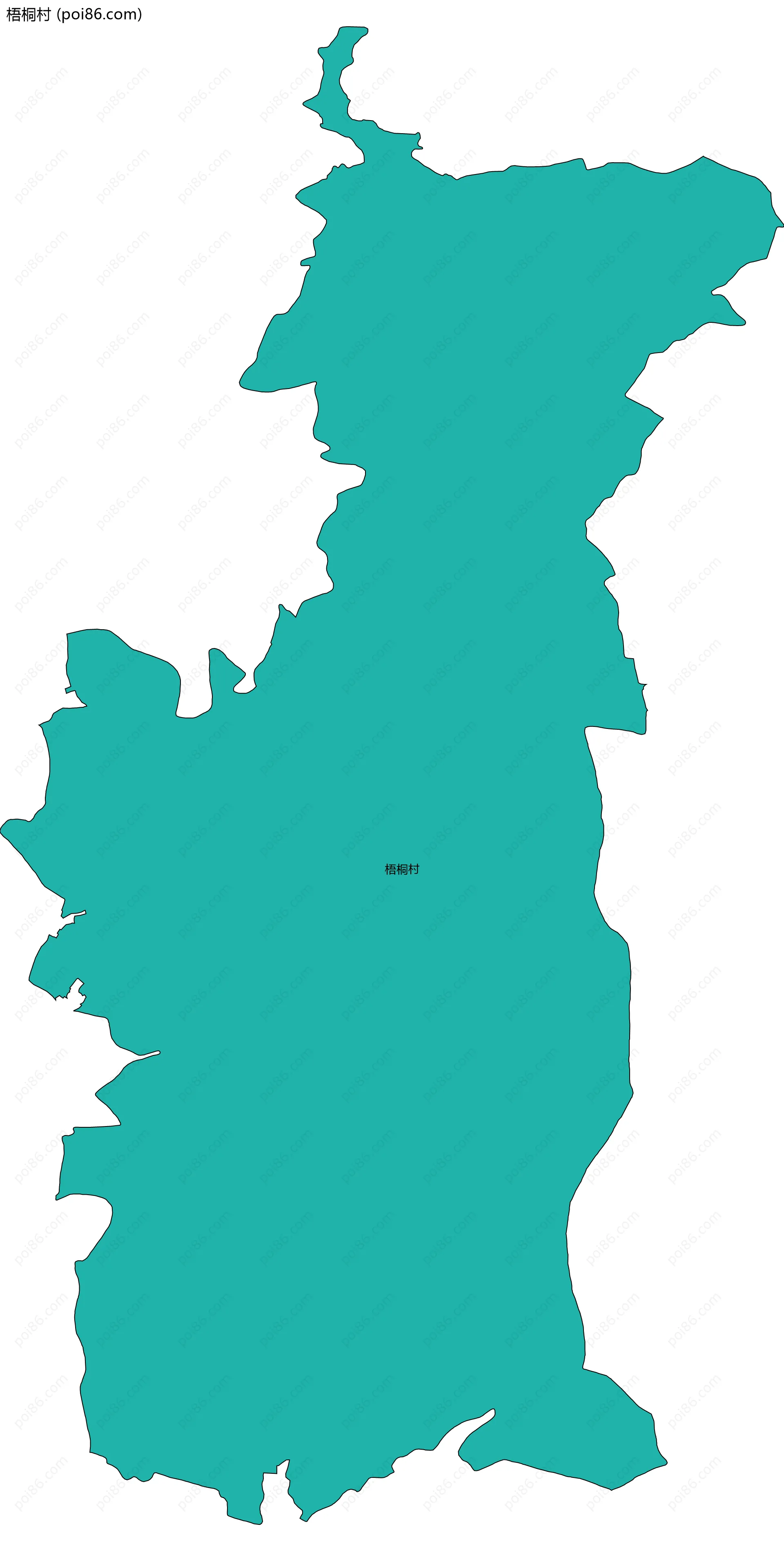 梧桐村边界地图