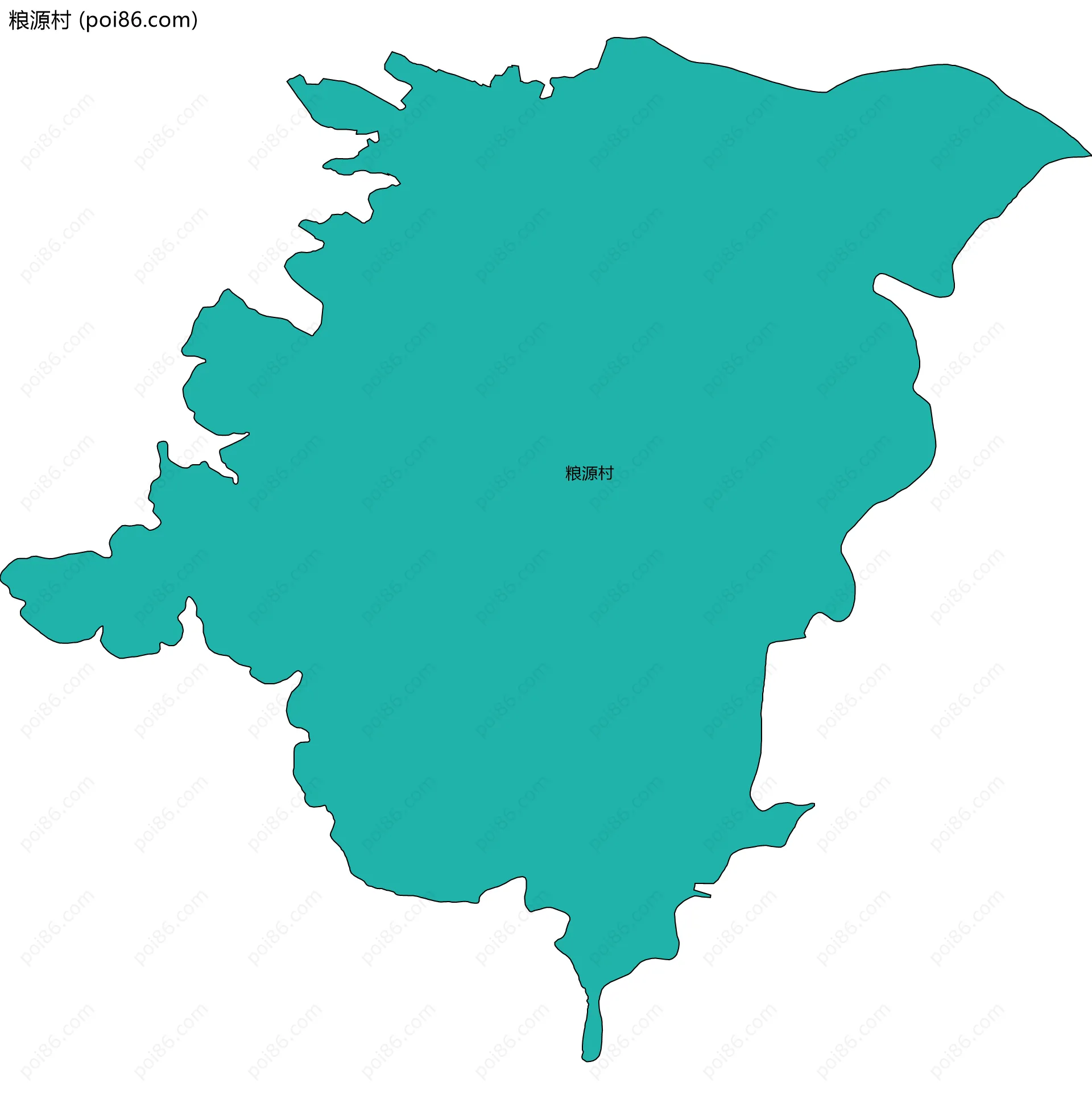 粮源村边界地图