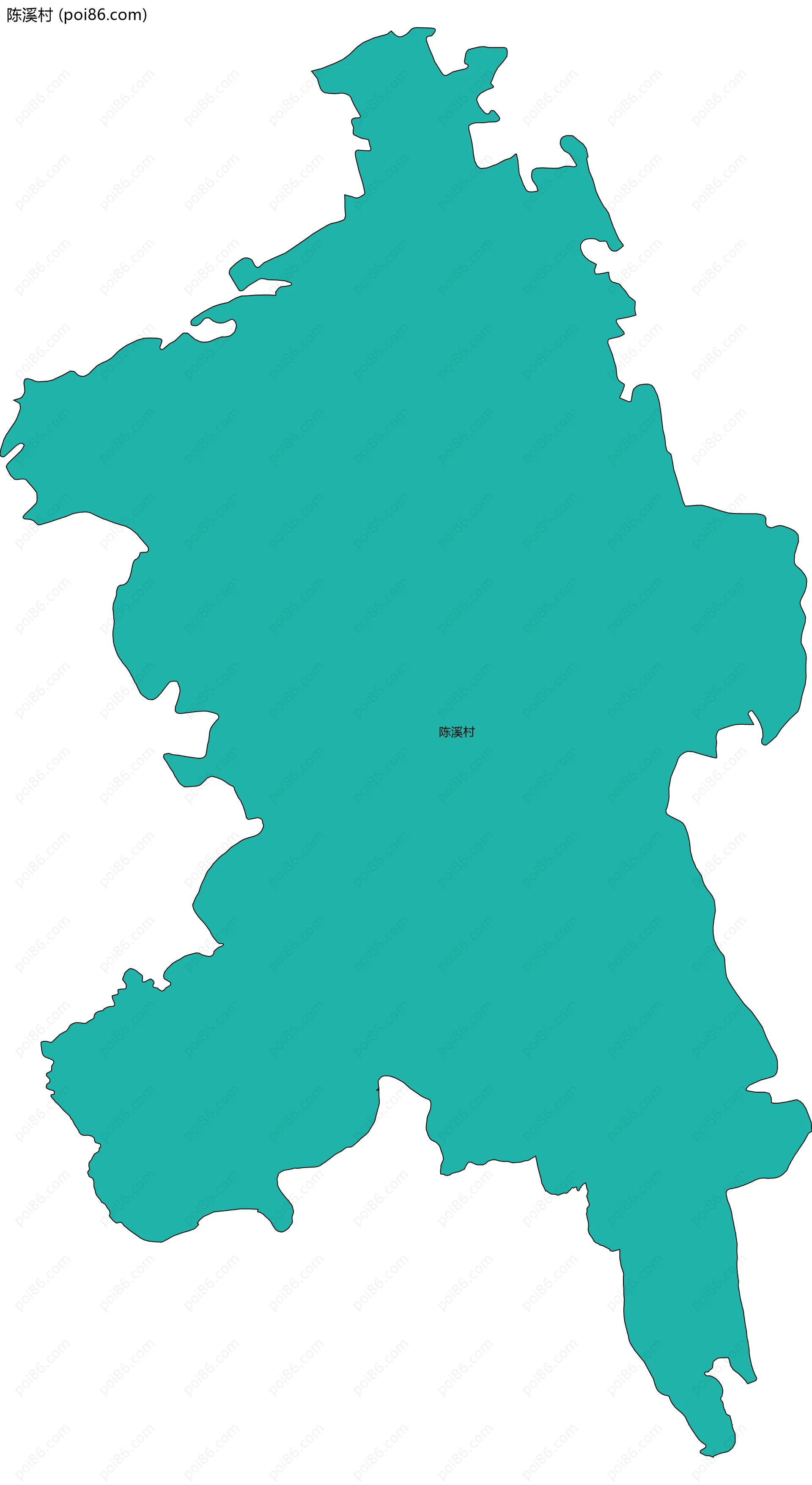 陈溪村边界地图