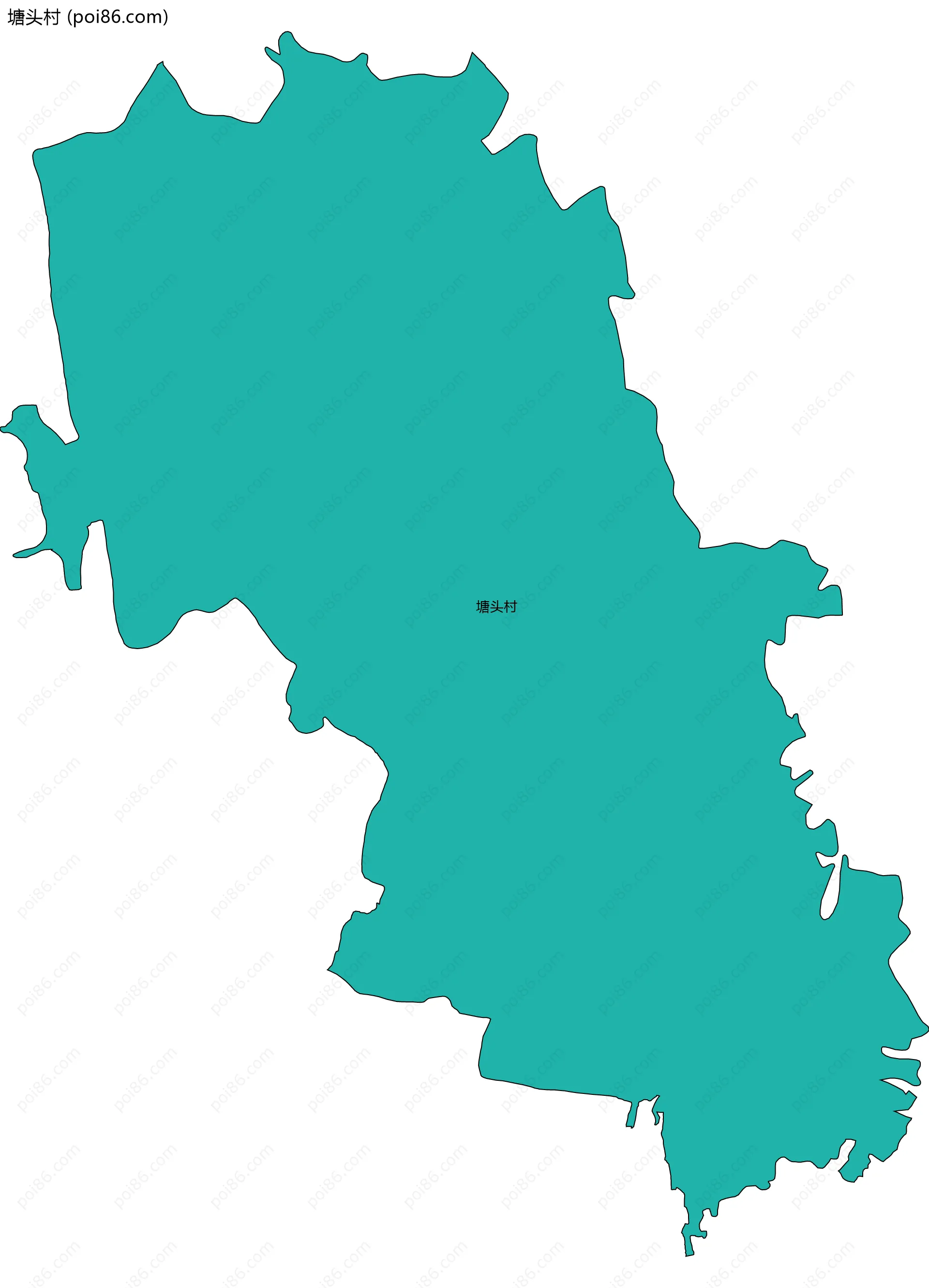 塘头村边界地图