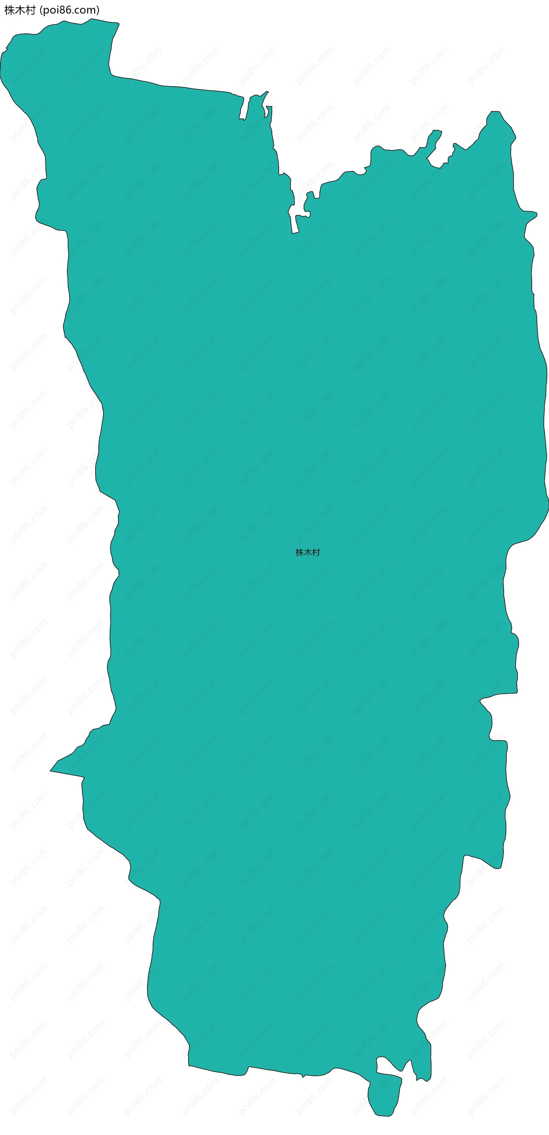 株木村边界地图