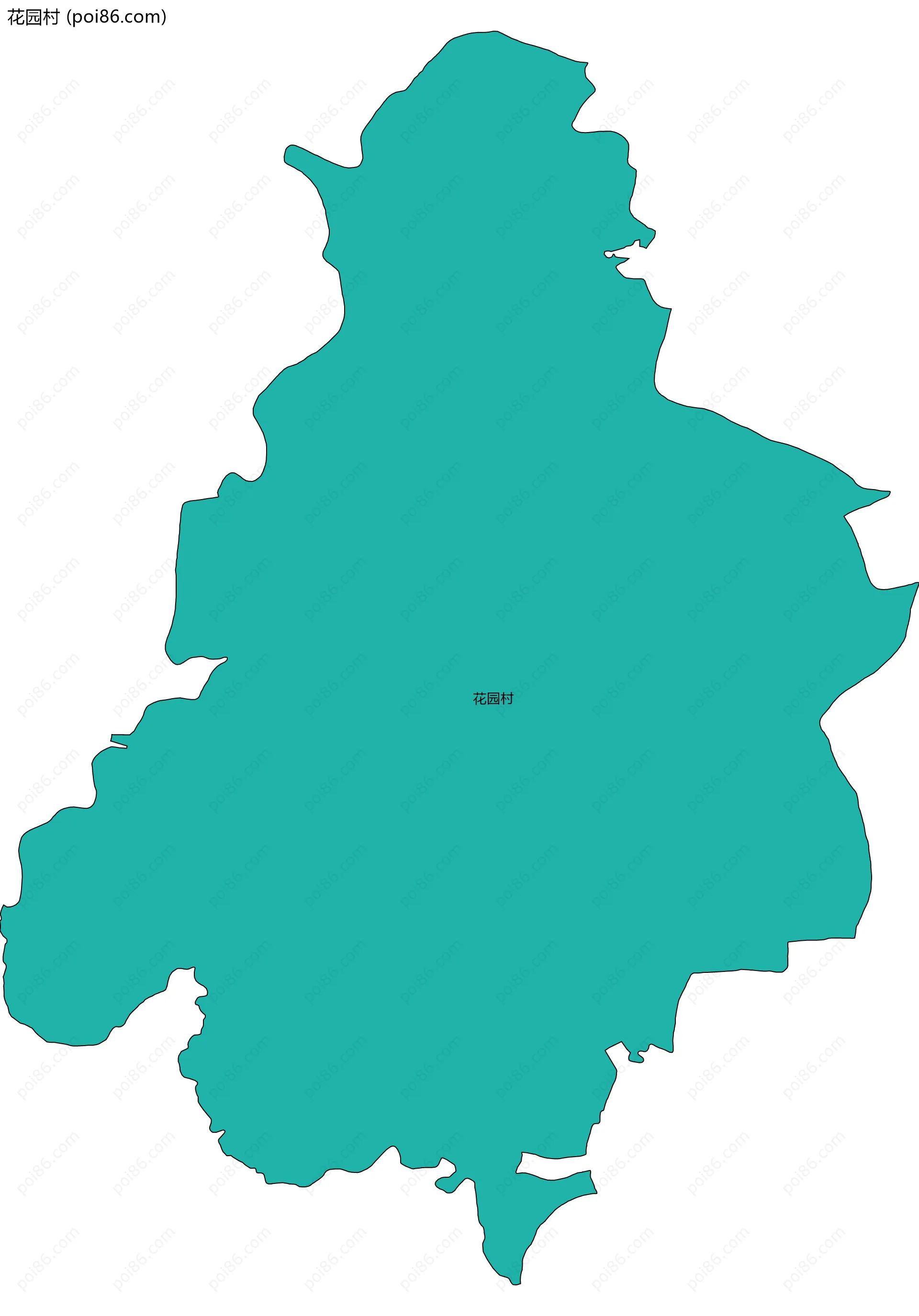 花园村边界地图