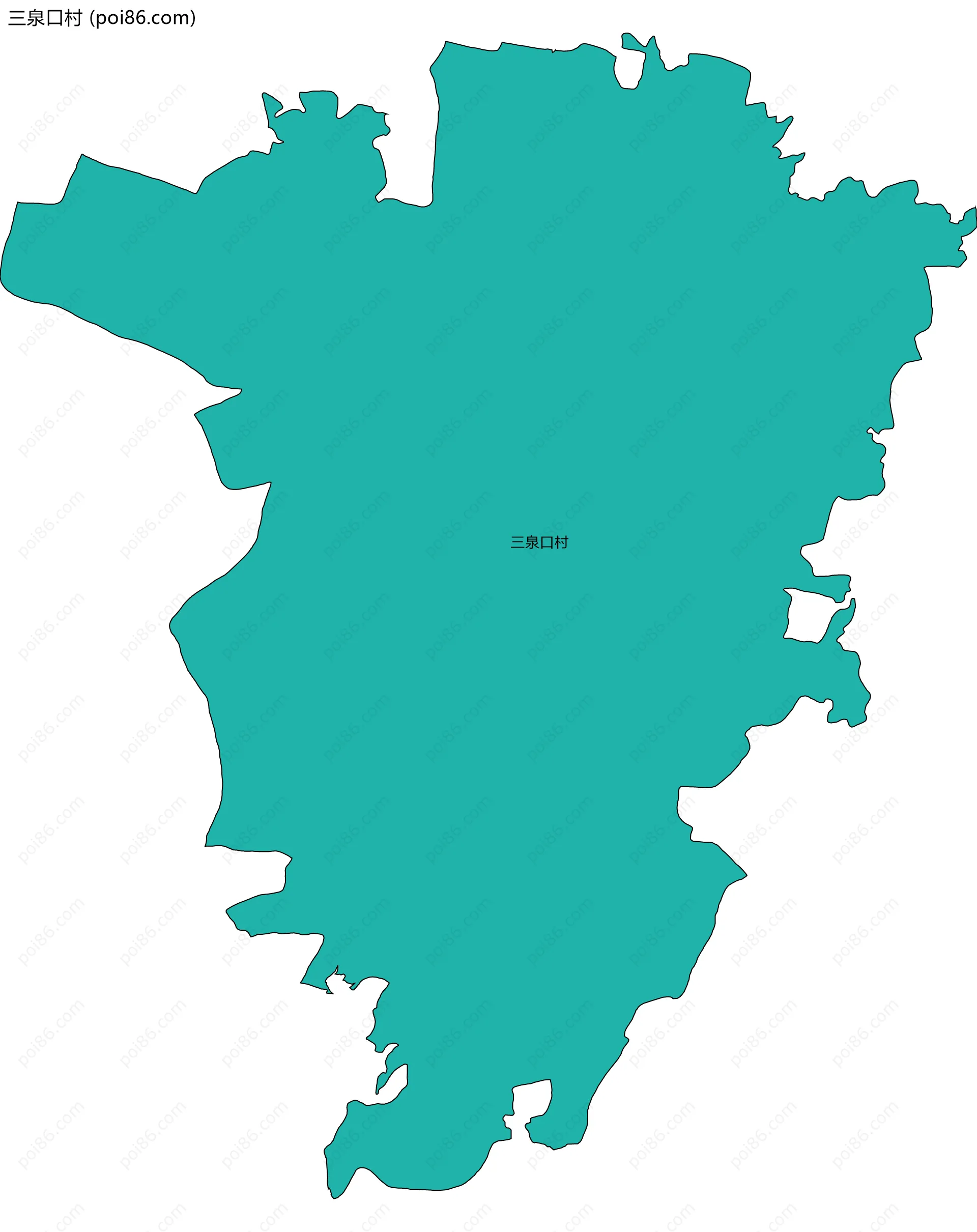 三泉口村边界地图