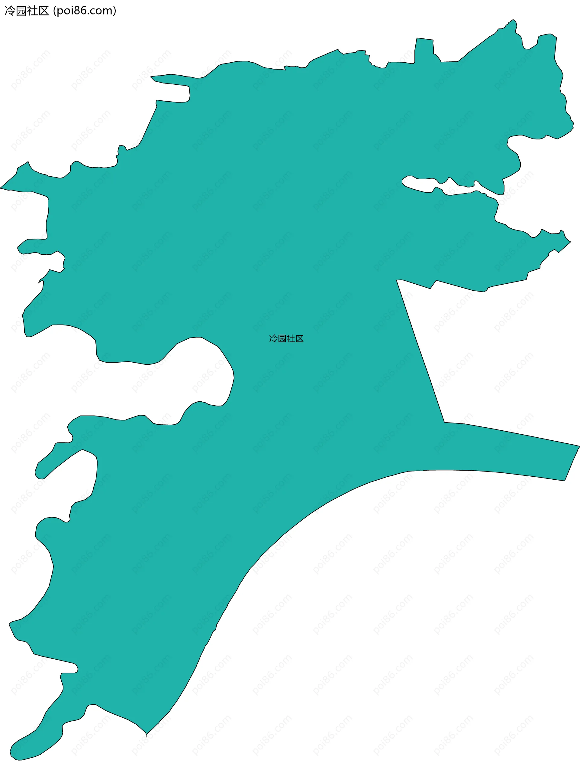 冷园社区边界地图