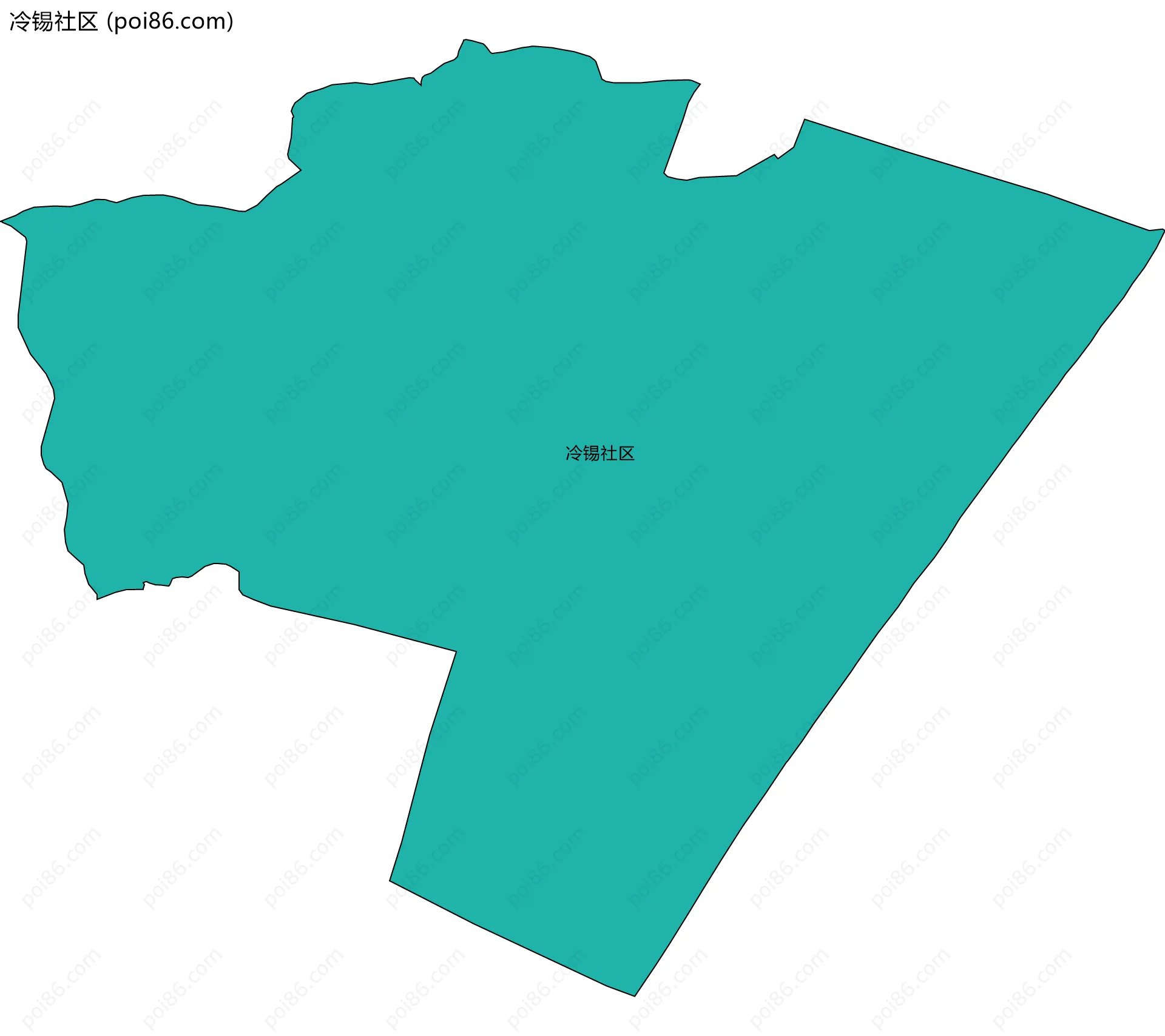 冷锡社区边界地图