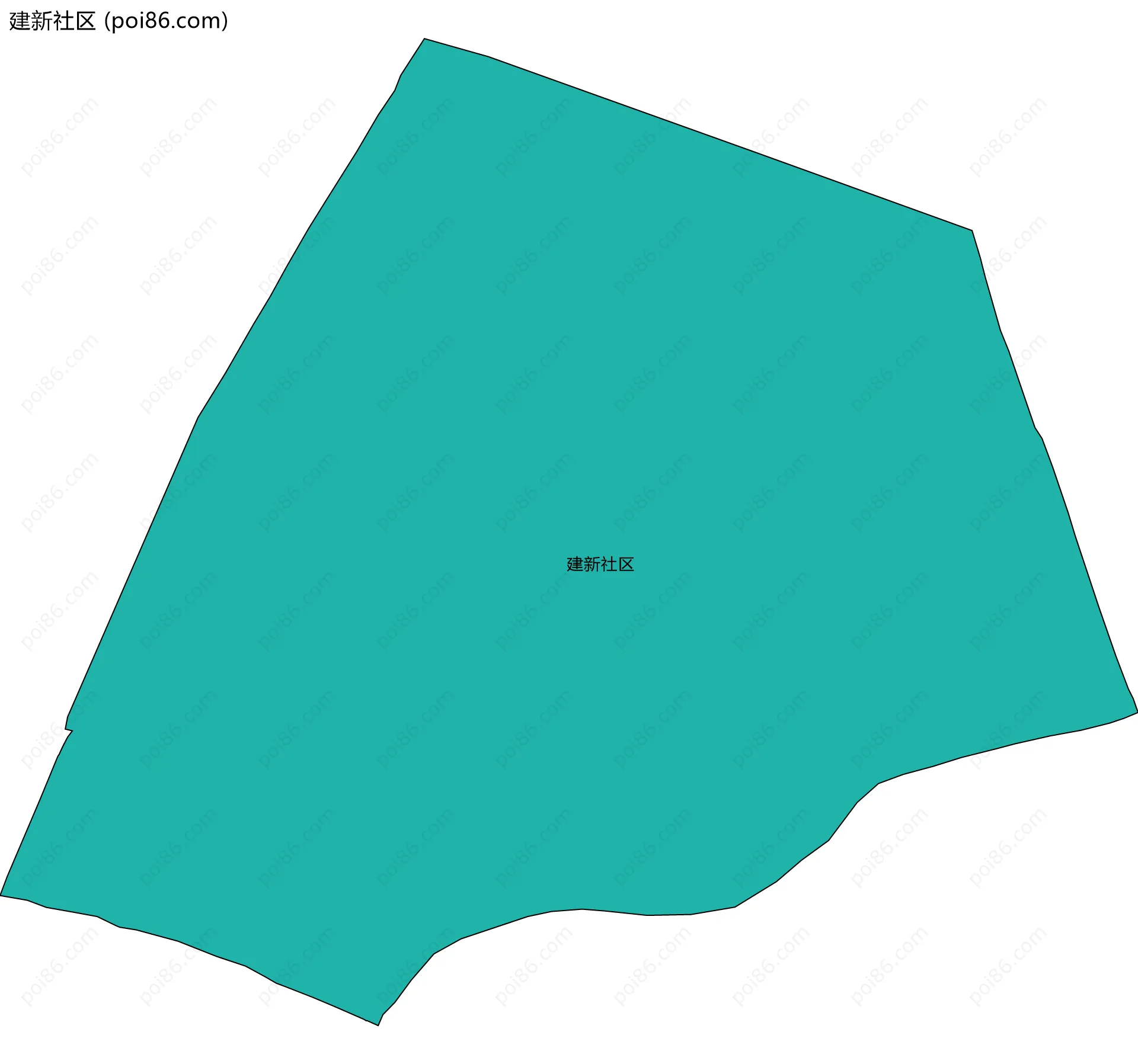 建新社区边界地图