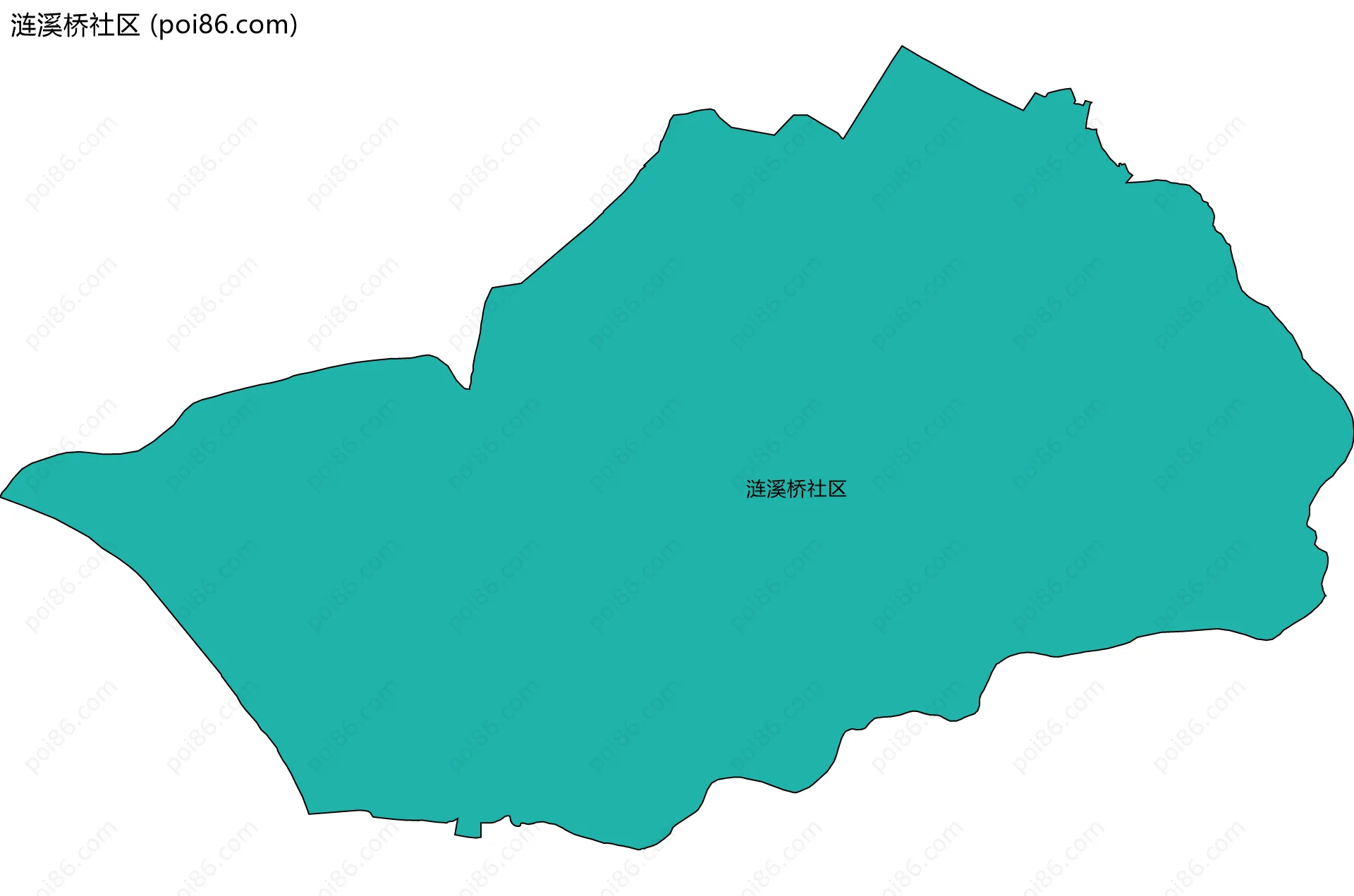 涟溪桥社区边界地图