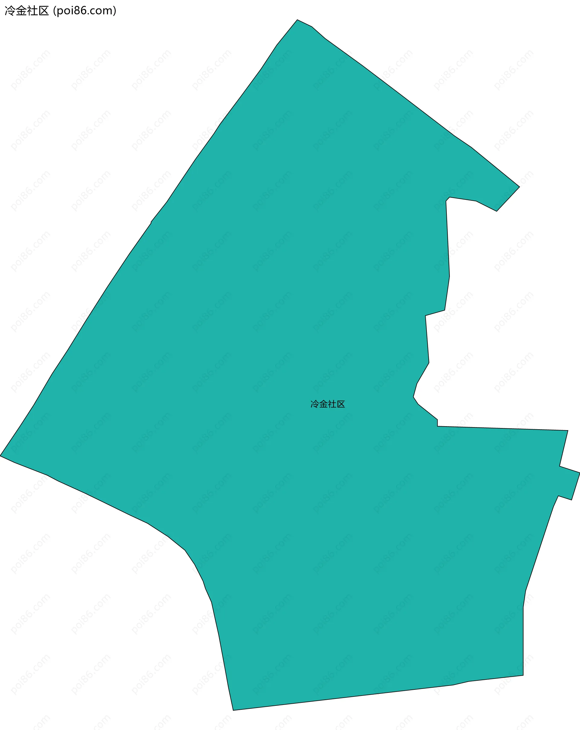 冷金社区边界地图