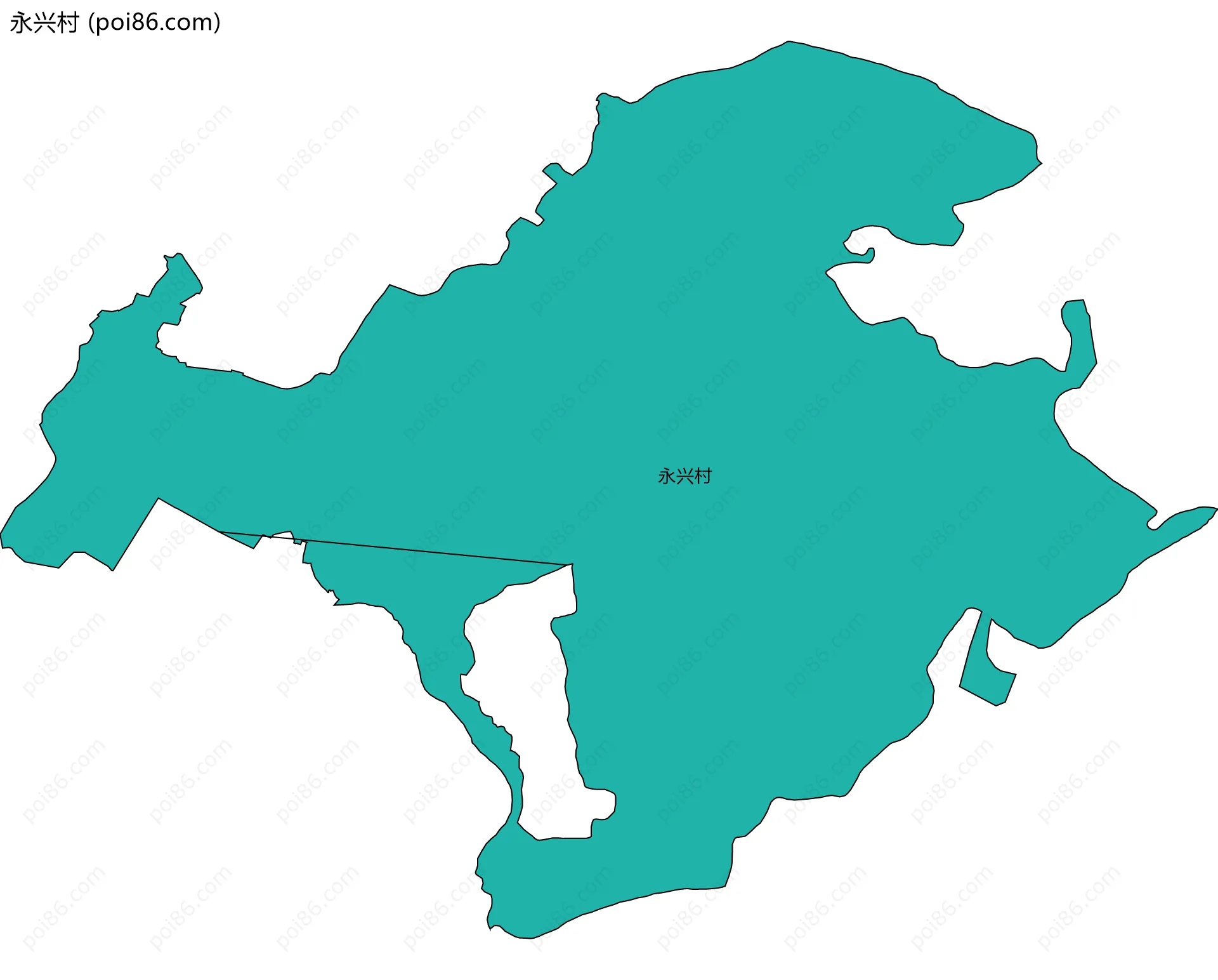 永兴村边界地图