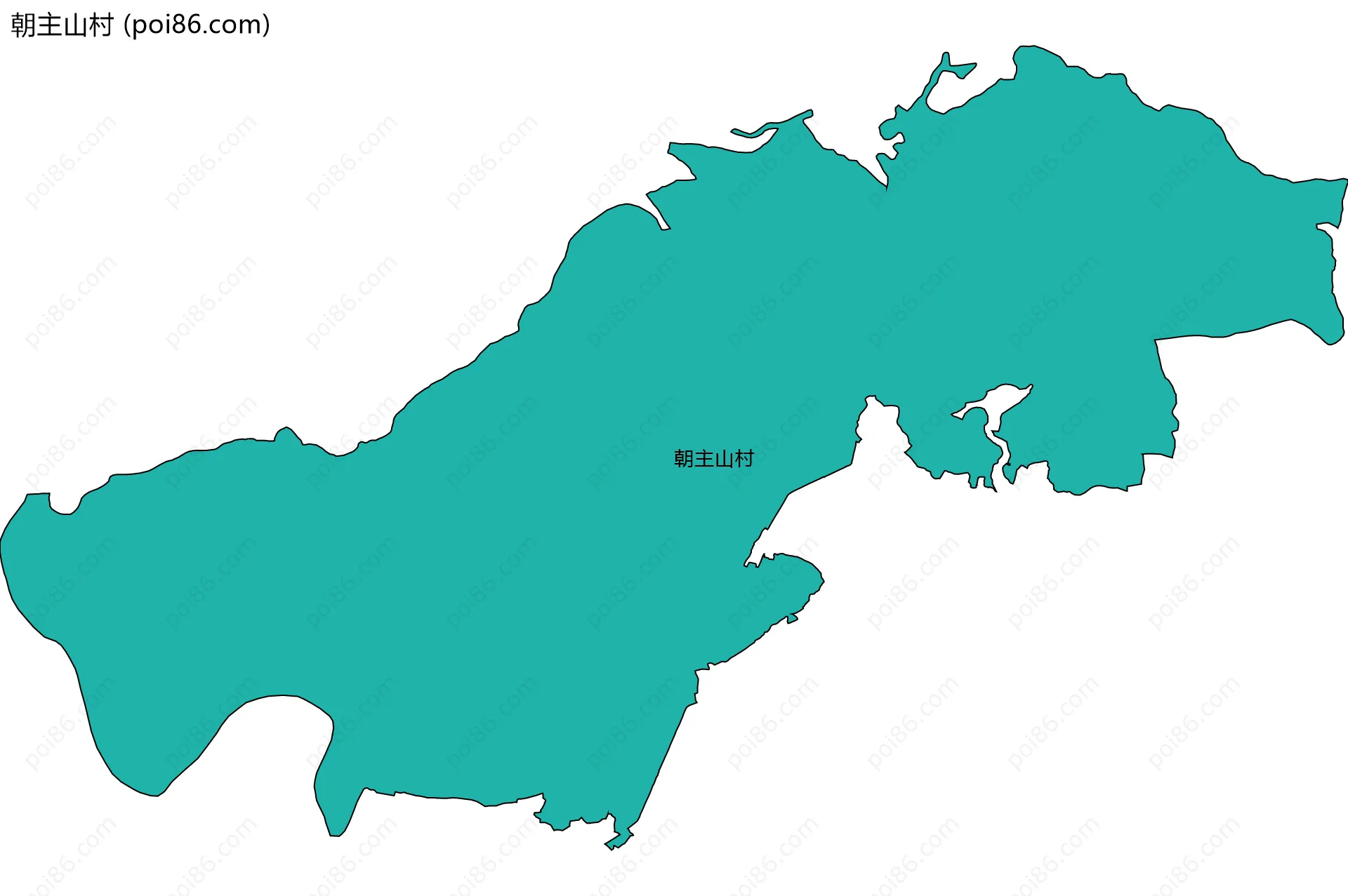 朝主山村边界地图