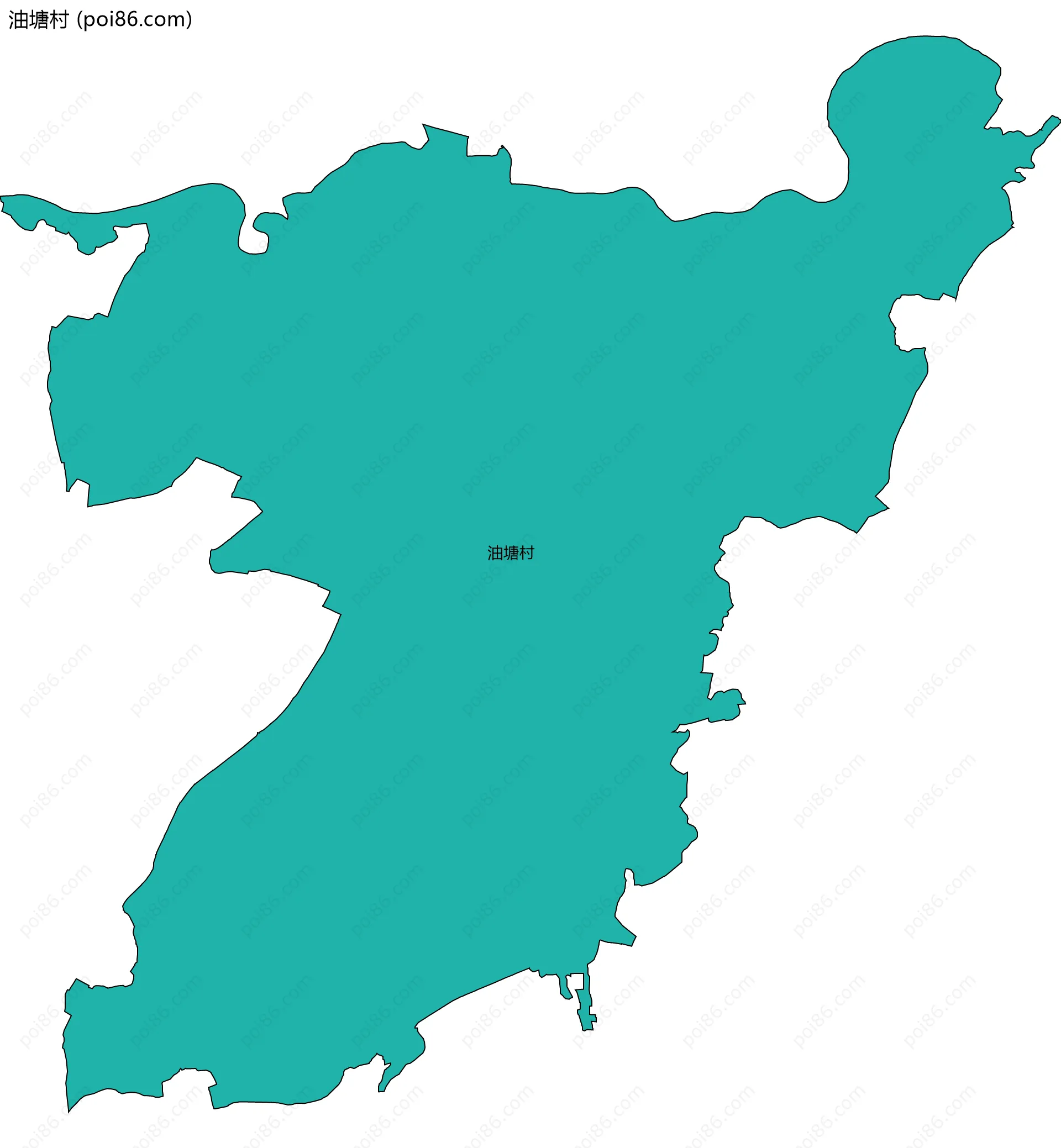 油塘村边界地图