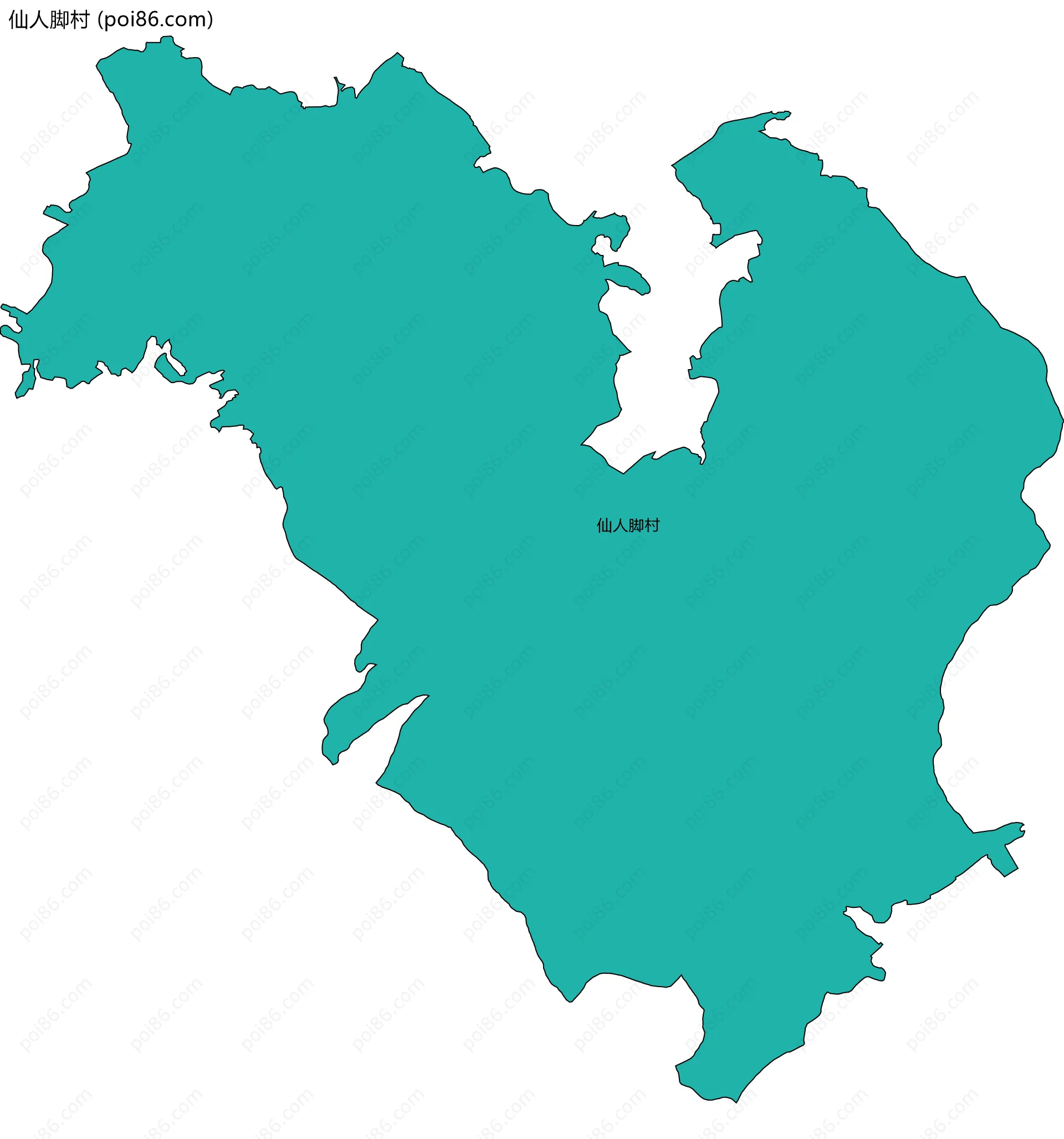 仙人脚村边界地图