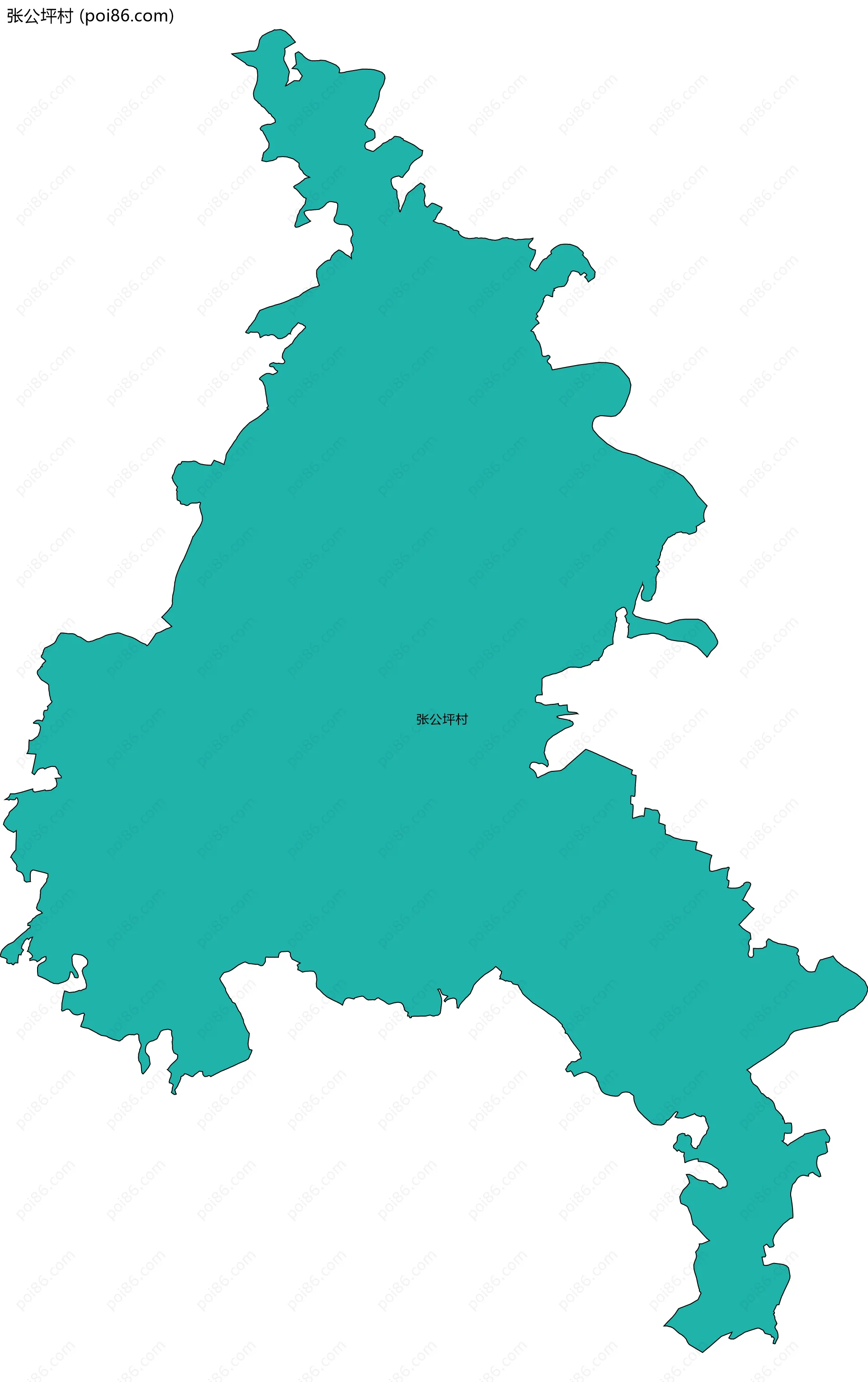 张公坪村边界地图