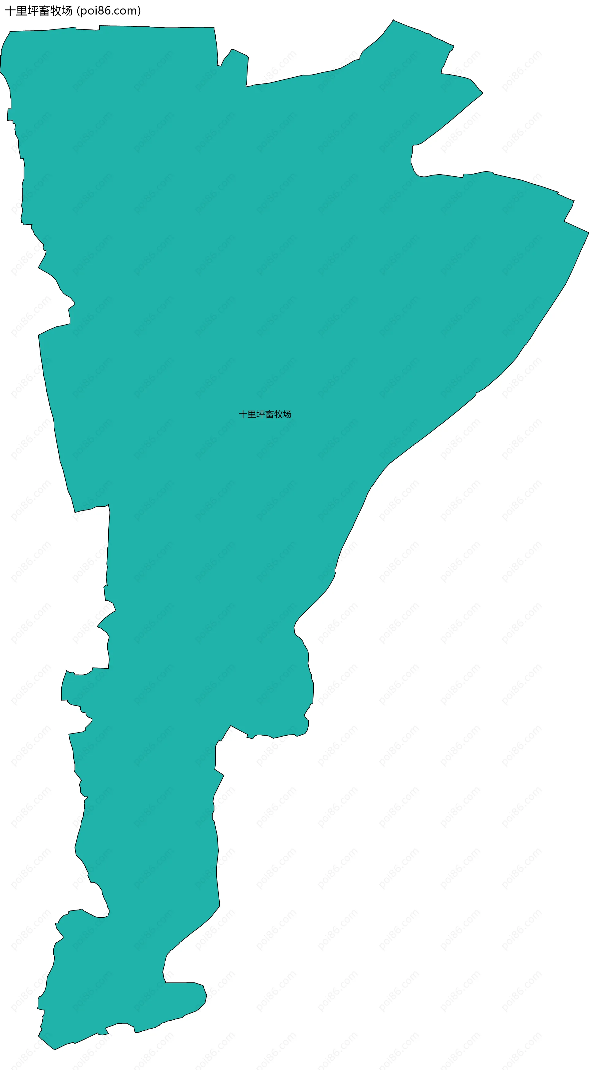 十里坪畜牧场边界地图
