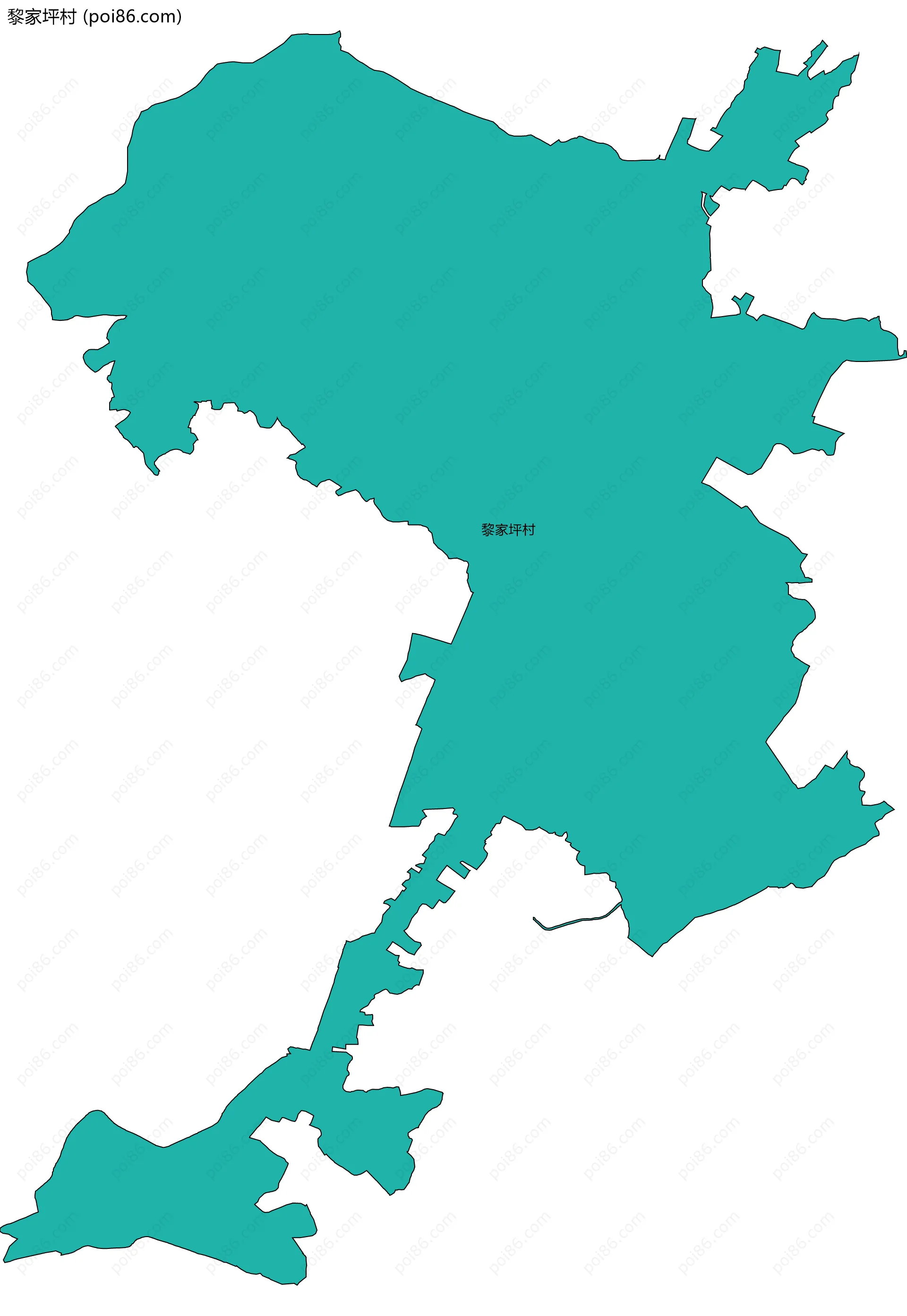 黎家坪村边界地图