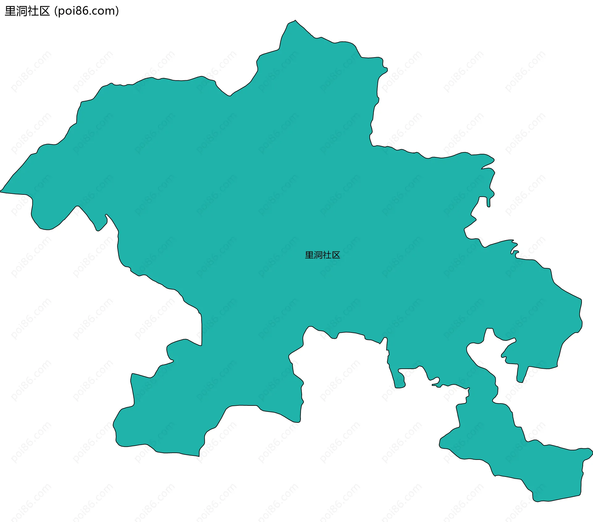 里洞社区边界地图