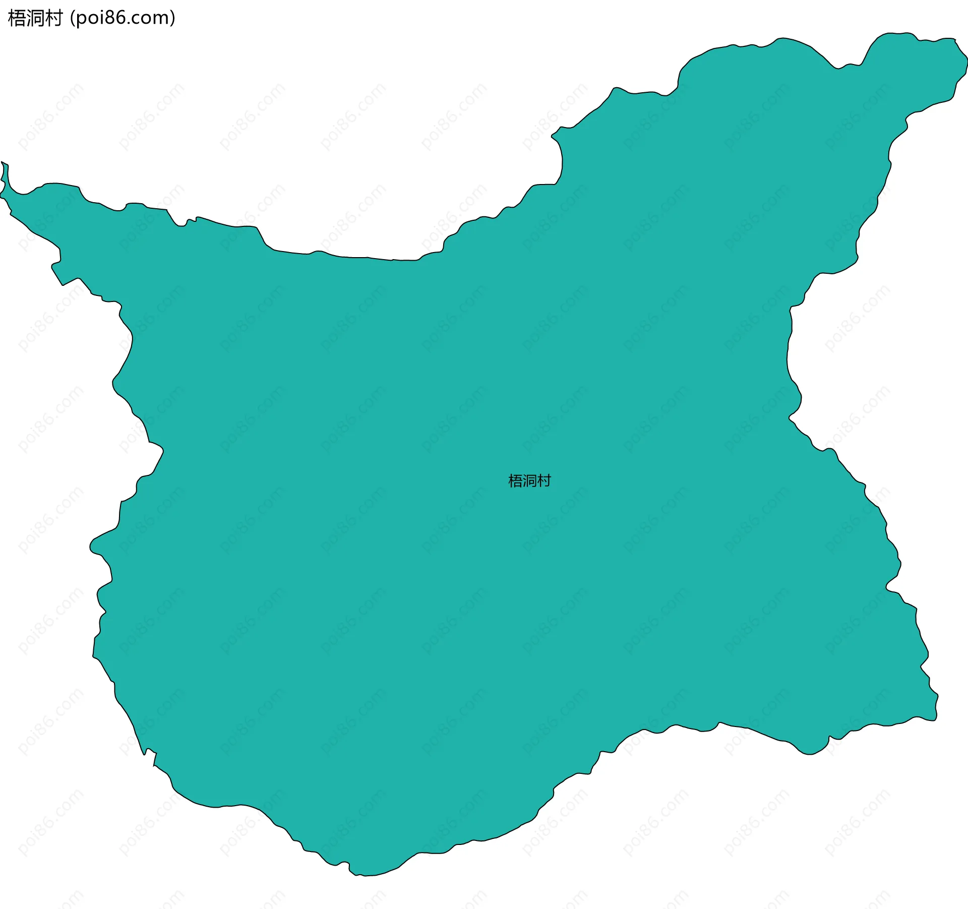 梧洞村边界地图