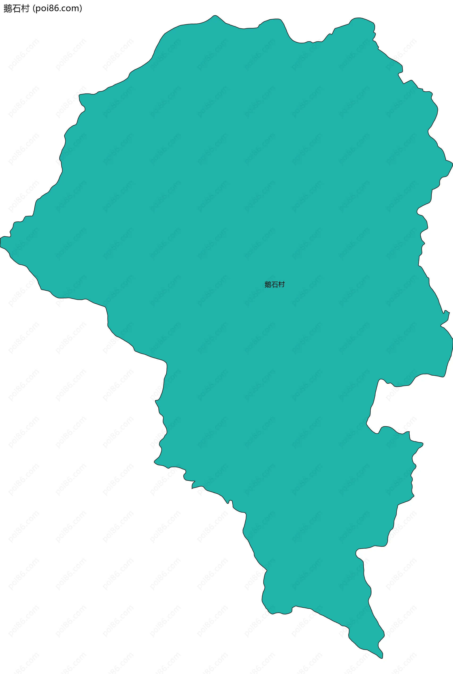 鹅石村边界地图