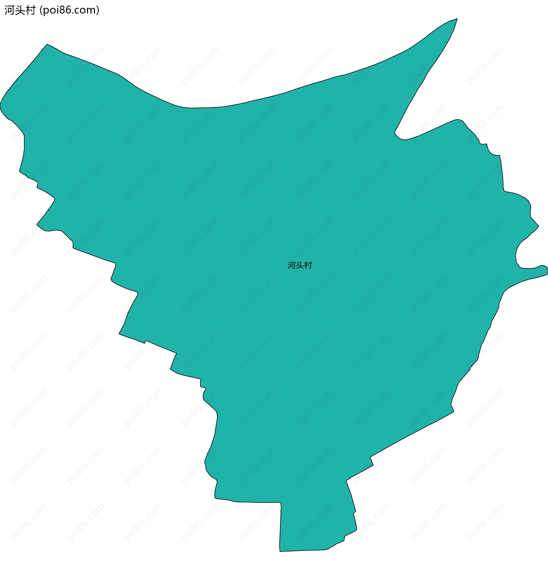 河头村边界地图