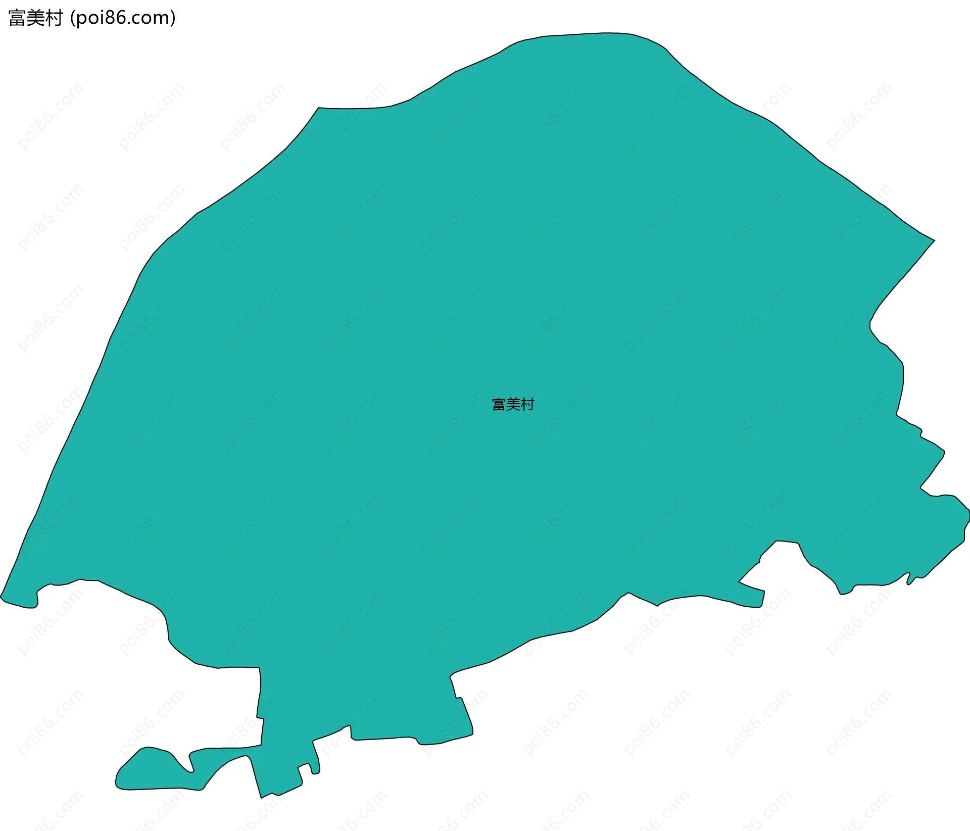 富美村边界地图