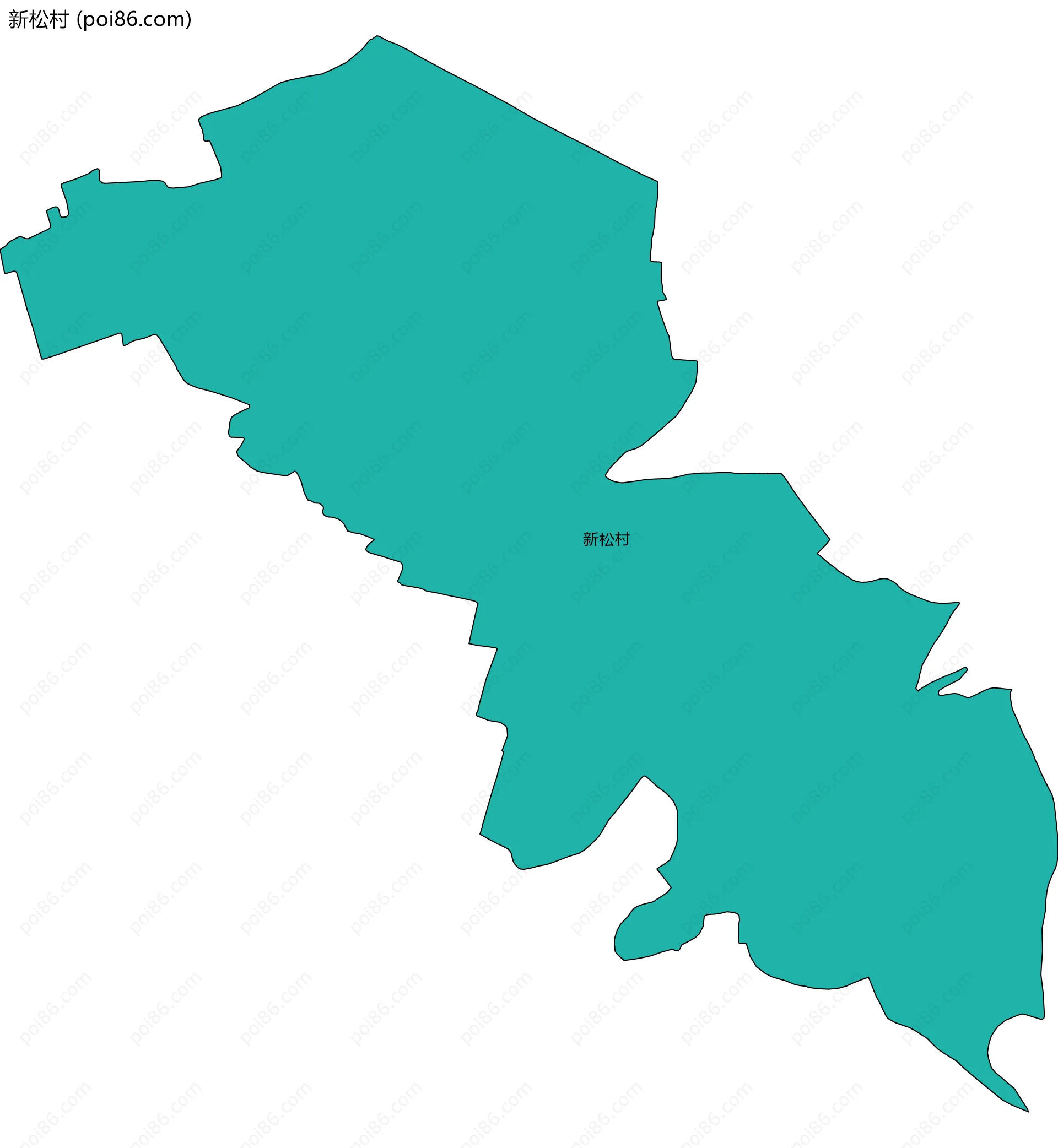 新松村边界地图